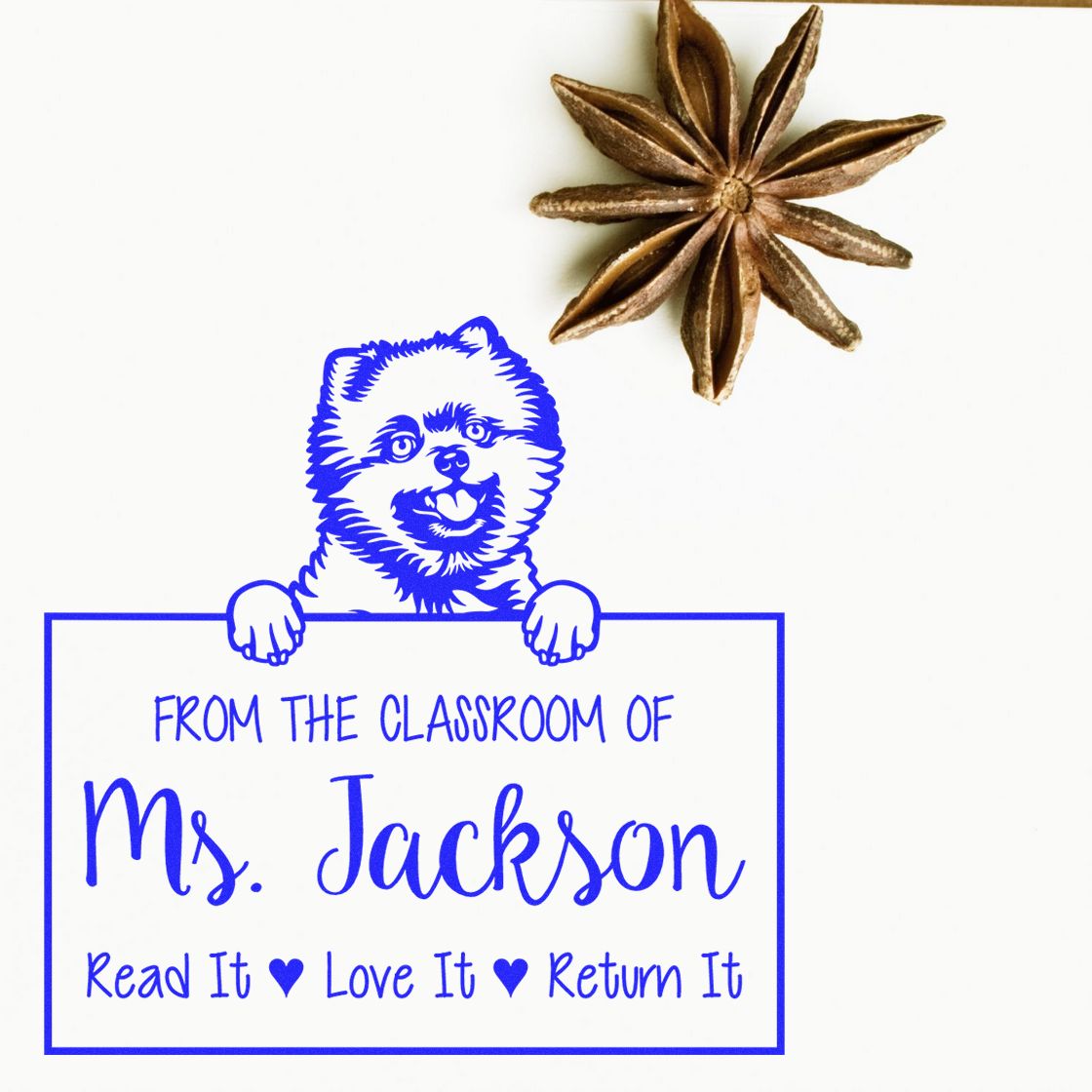 Pomeranian Custom Read It Love It Return It Stamp - Engineer Seal Stamps