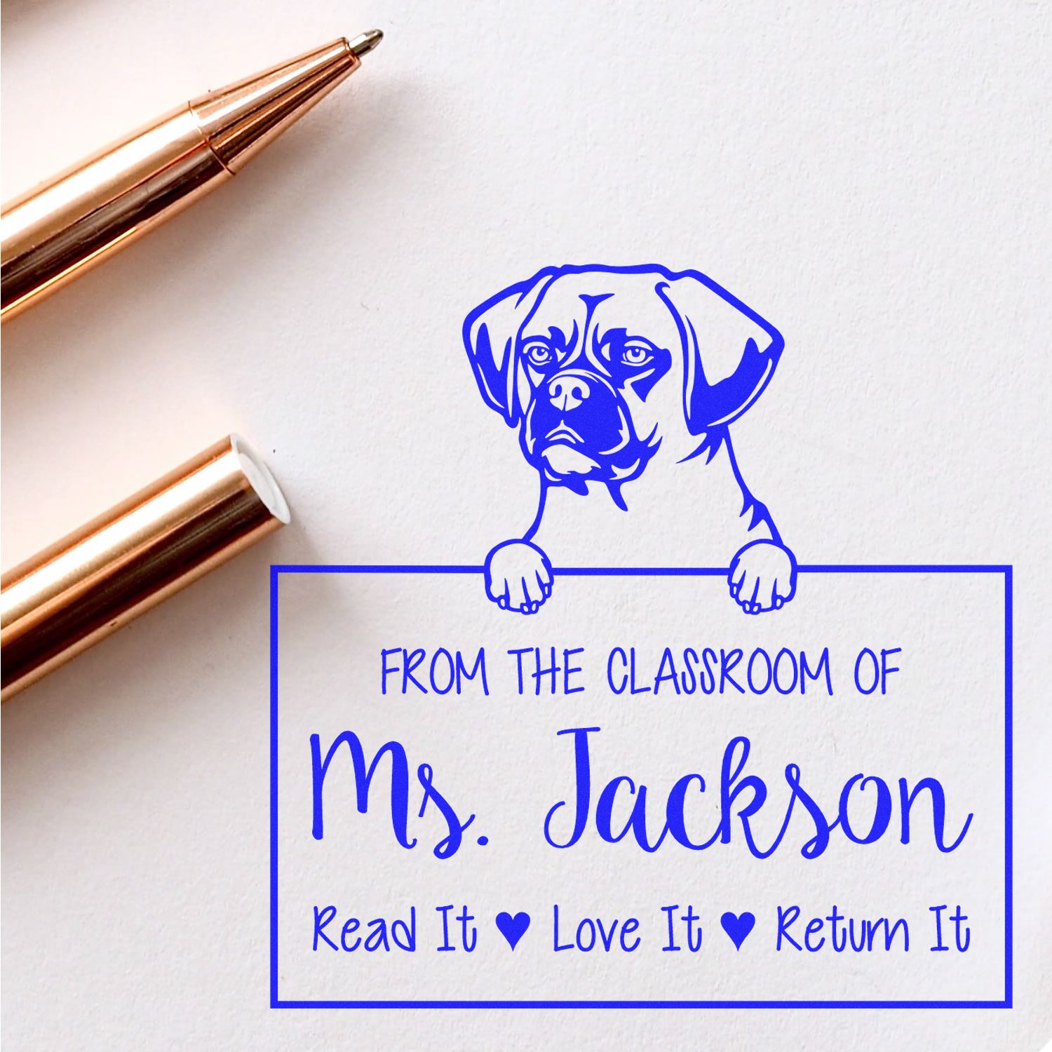 Puggle Custom Read It Return It Stamp - Engineer Seal Stamps