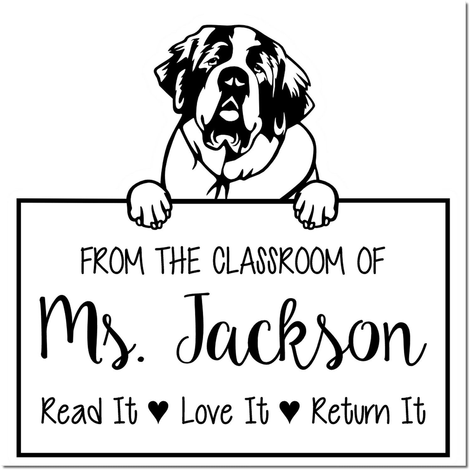 Saint Bernard Customized Book Stamp Self-Inking - Engineer Seal Stamps