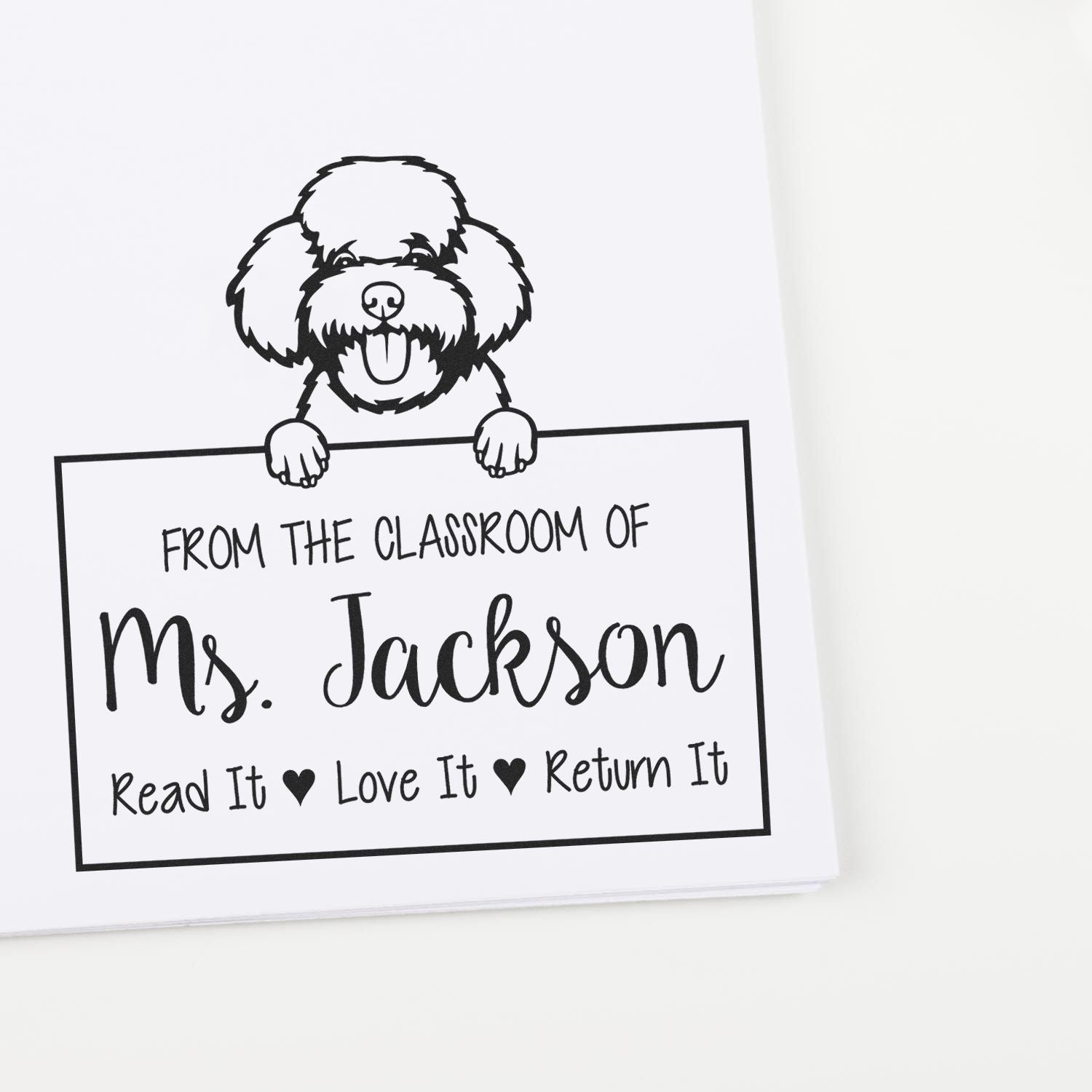 Toy Poodle Customized Librarian Stamp Self-Inking - Engineer Seal Stamps