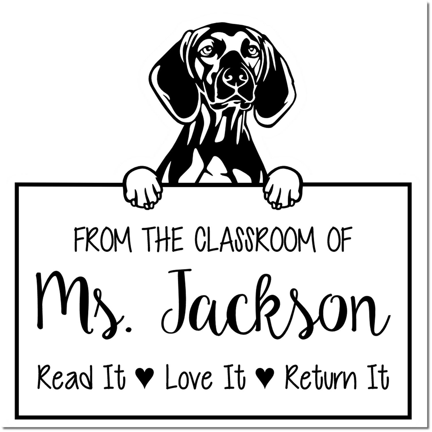 Vizslas Customized Library Book Stamp Self-Inking - Engineer Seal Stamps