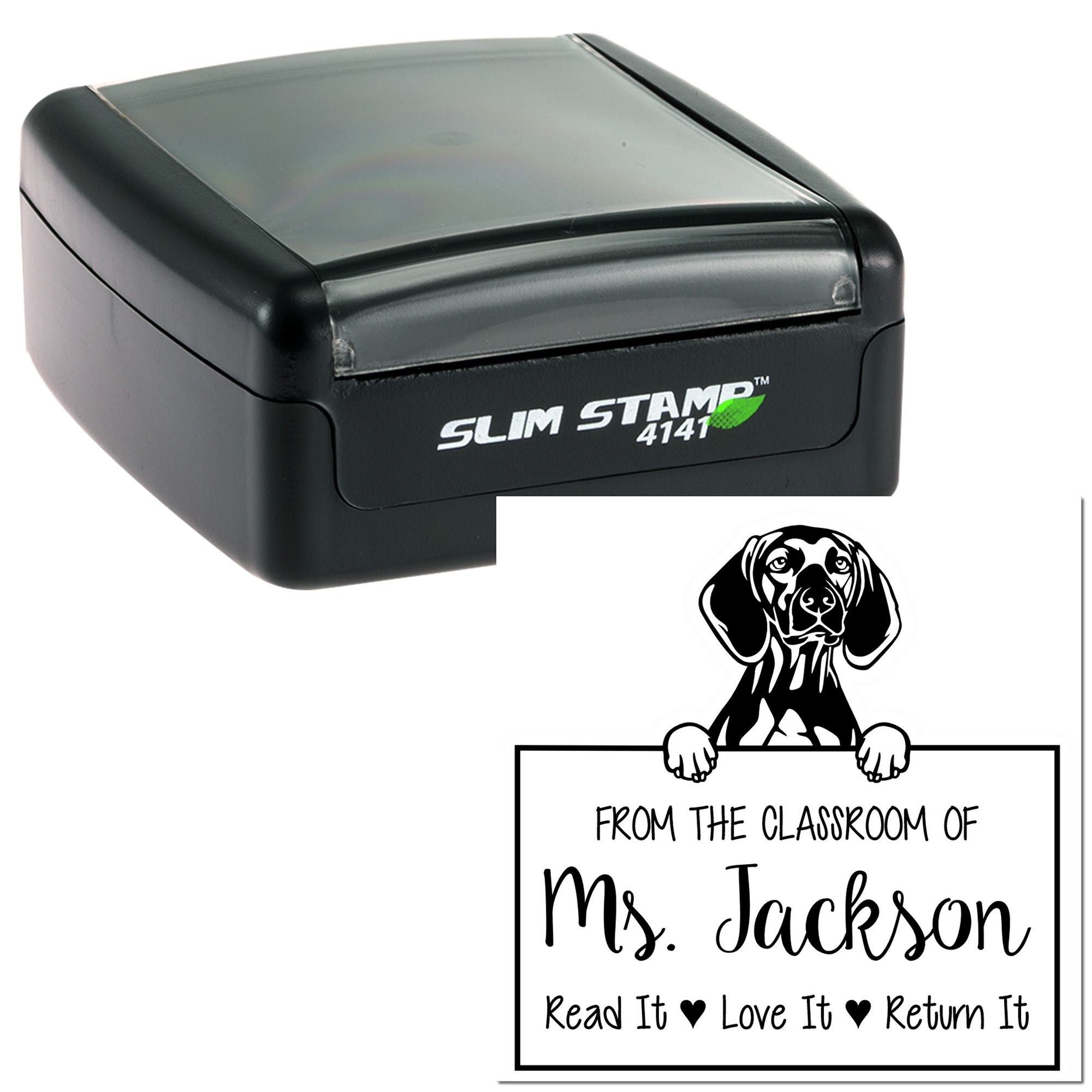 Customizable From The Classroom Of Stamp with Vizslas Dog - Engineer Seal Stamps