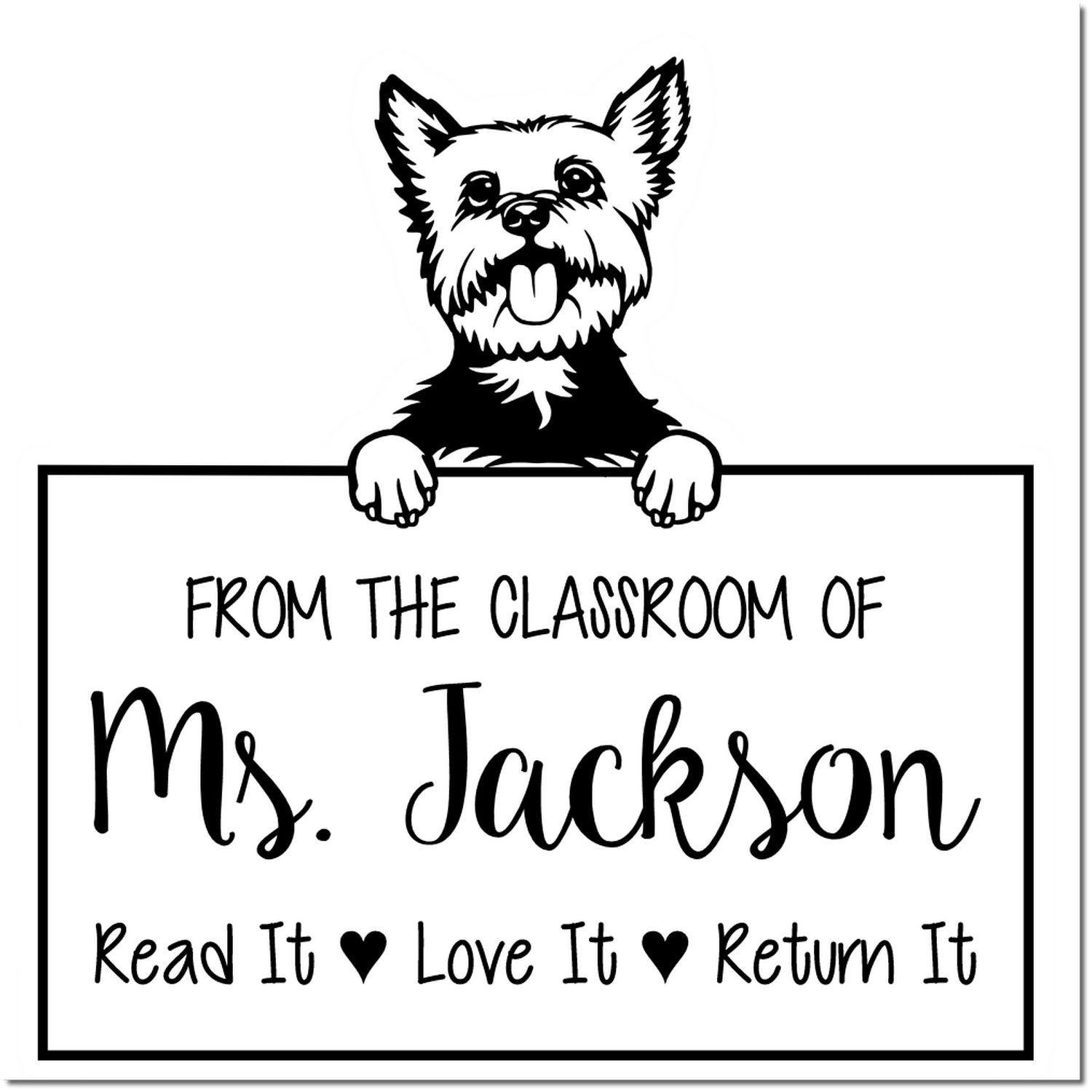 Yorkie Customized Name For Books Stamp Self-Inking - Engineer Seal Stamps