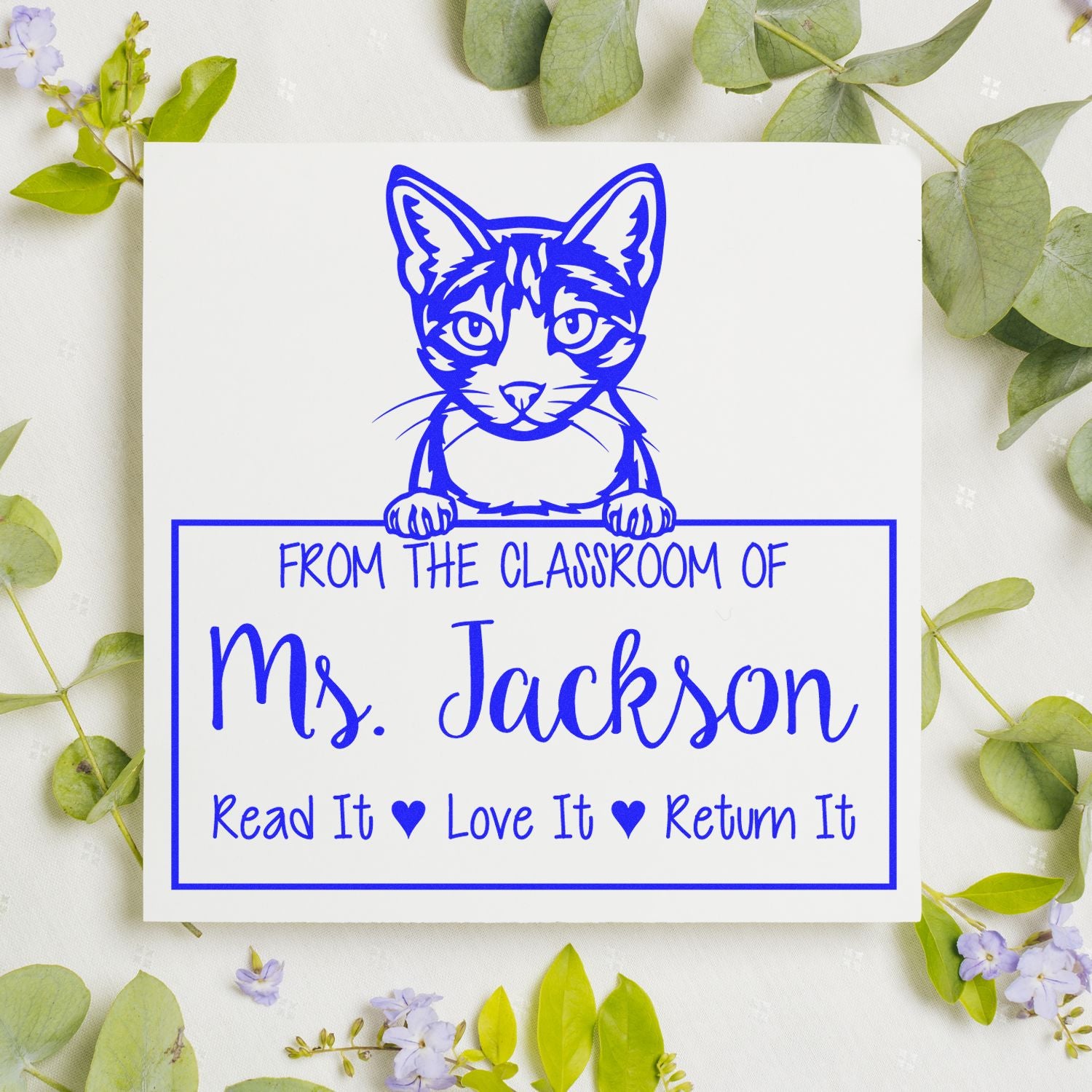 Aegean Cat Customized Teacher Identity Stamp - Engineer Seal Stamps