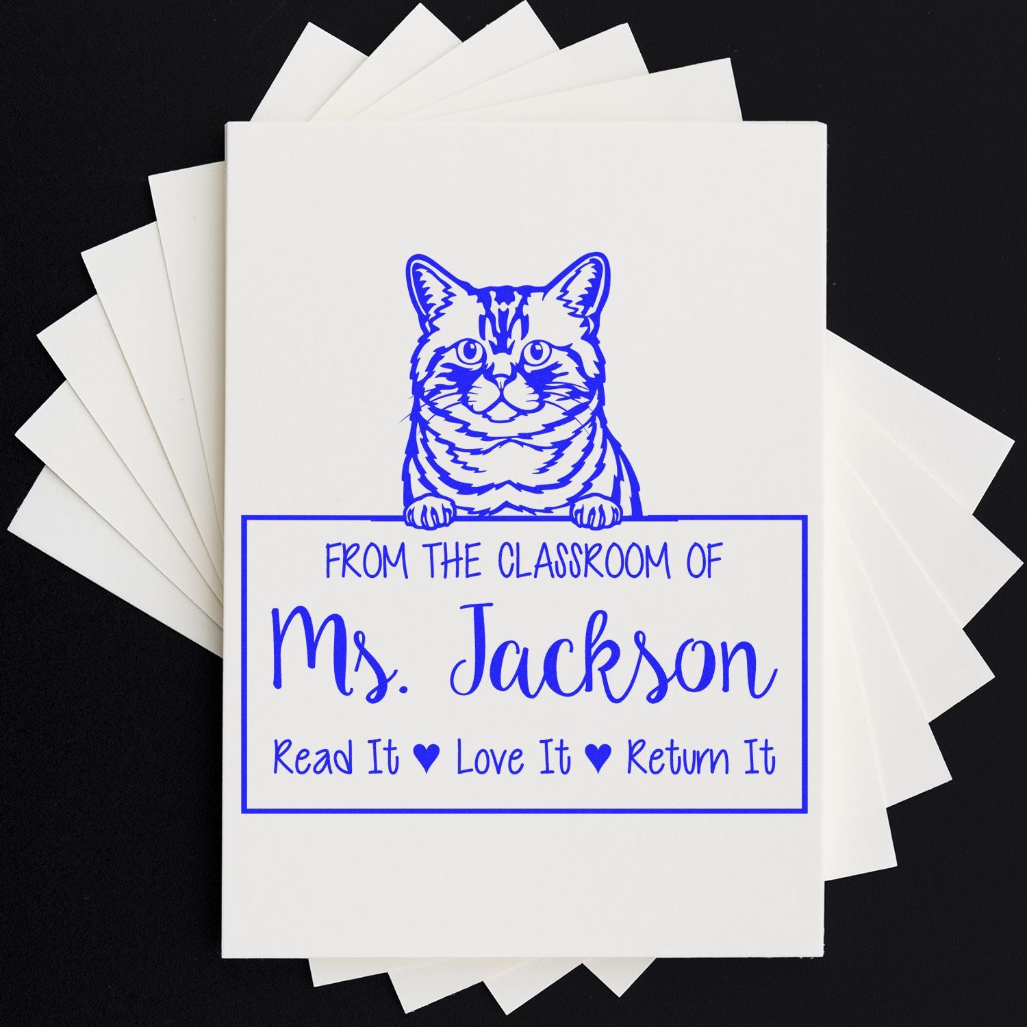 Cute Brazilian Shorthair Cat-Themed Teacher Classroom Stamp Stamp - Engineer Seal Stamps