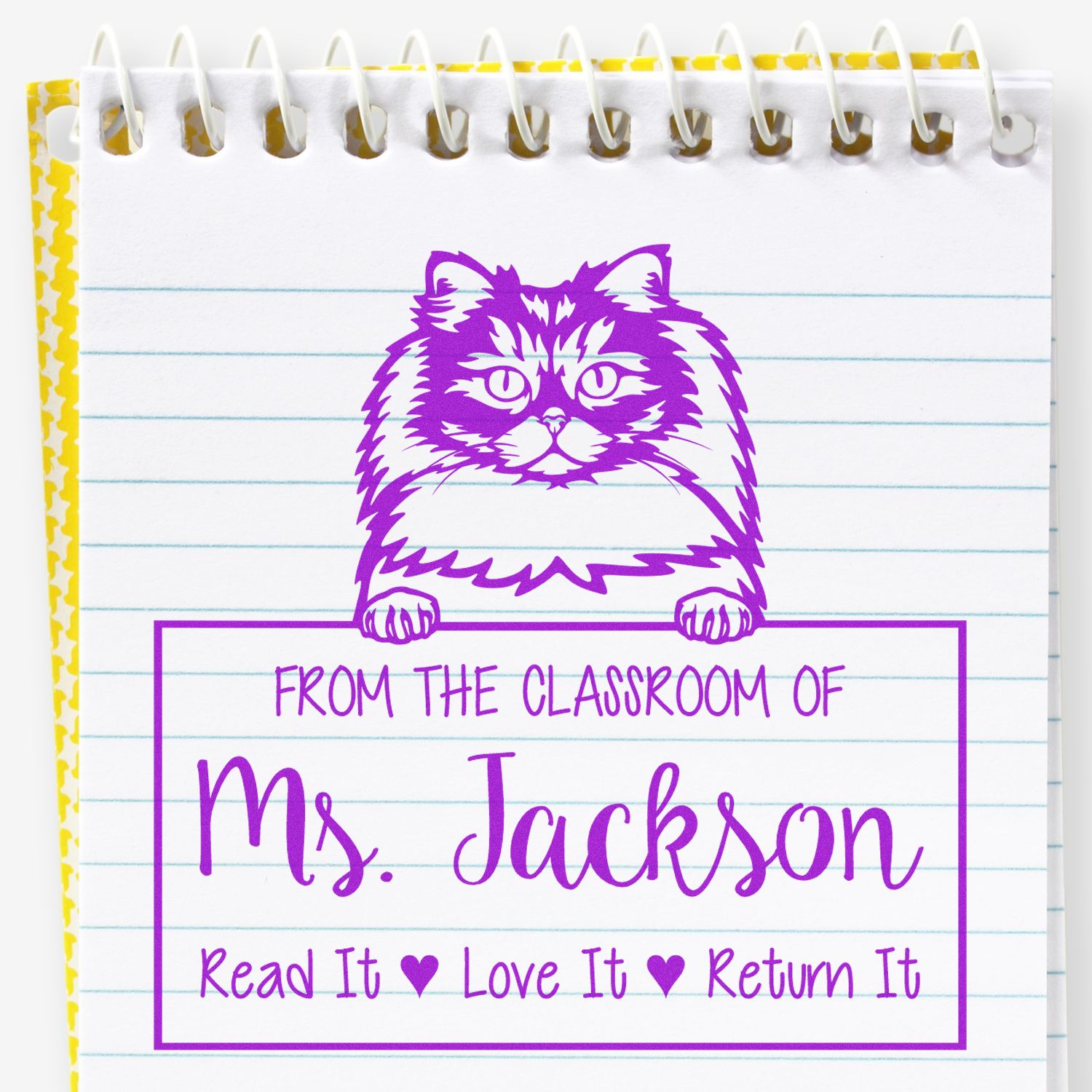 British Longhair Cat Customized Library Tools For Classroom Stamp - Engineer Seal Stamps