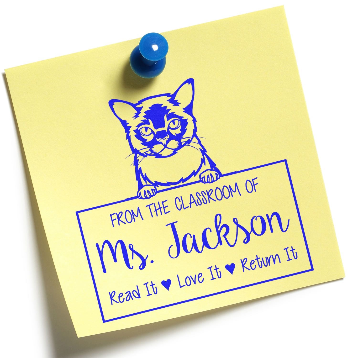 Burmese Cat-Themed Private Library Stamper - Engineer Seal Stamps