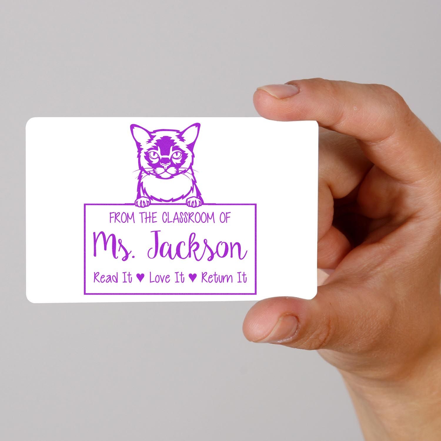 Burmese Cat-Themed Teach Stamper - Engineer Seal Stamps