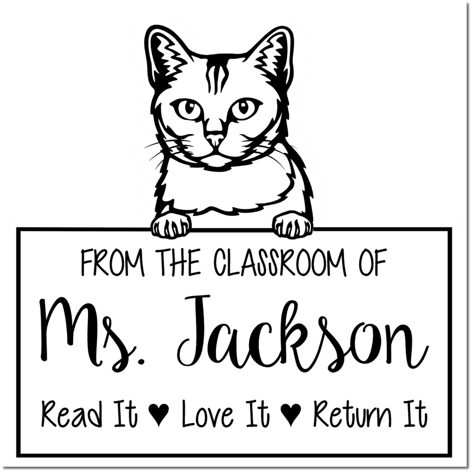 Burmilla Cat-Themed Teach Stamp - Engineer Seal Stamps