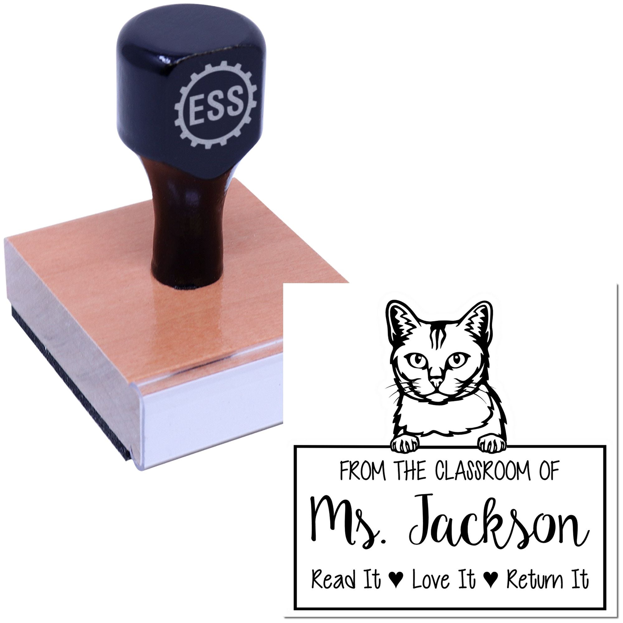Burmilla Cat-Themed Teach Stamp - Engineer Seal Stamps