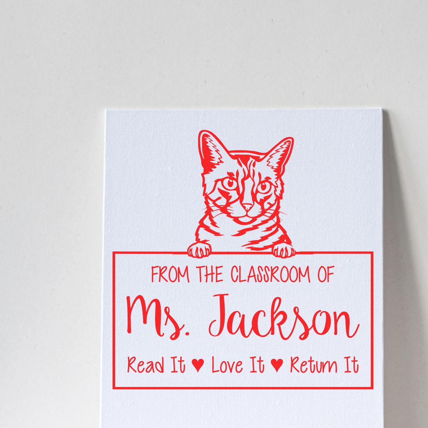 Customized From The Classroom Of Stamp with California Spangled Cat - Engineer Seal Stamps