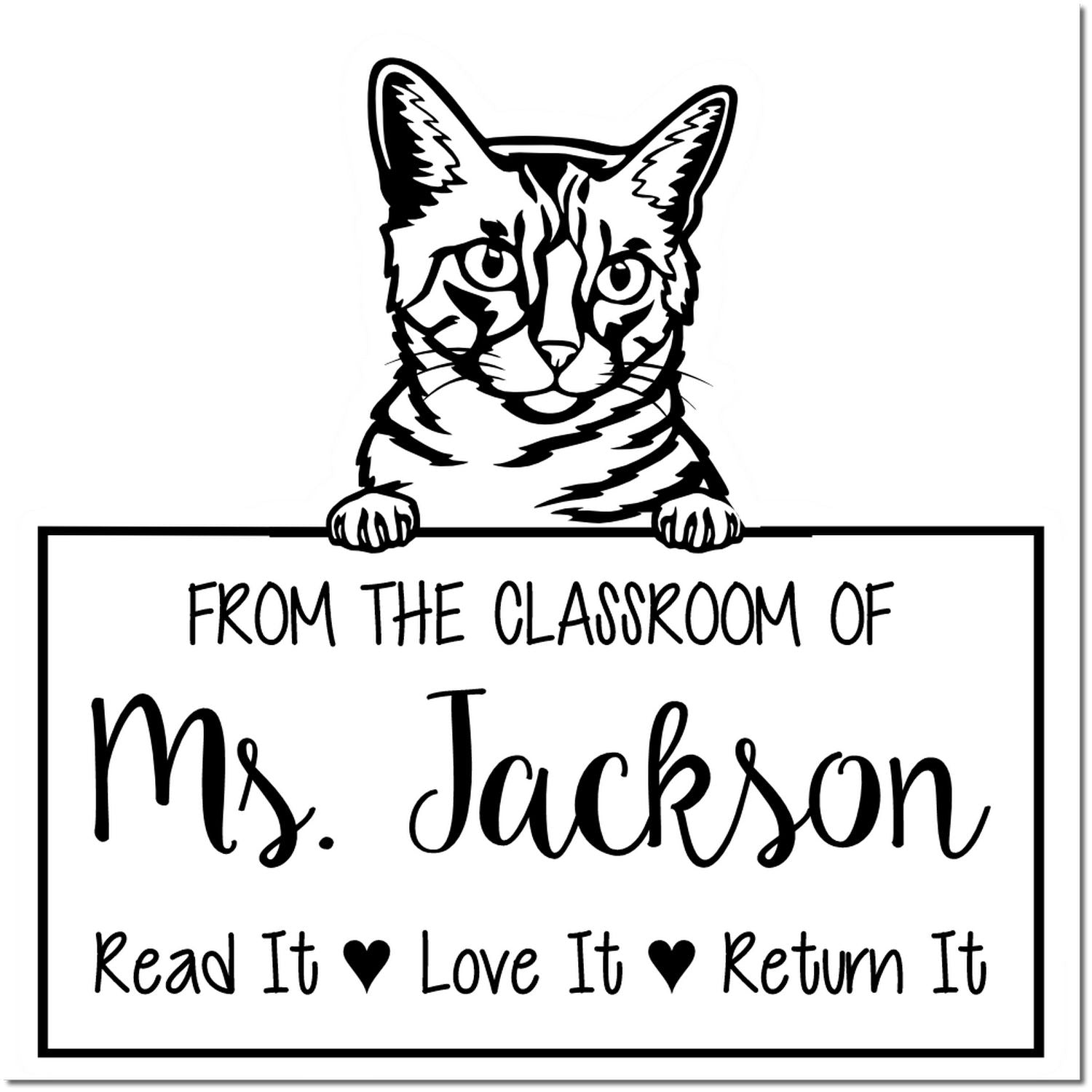 California Spangled Cat-Themed School Rockstar Stamper - Engineer Seal Stamps