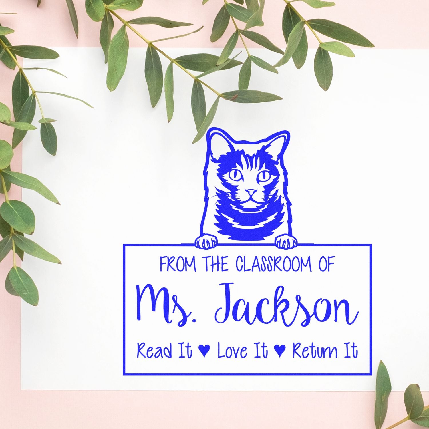 Chartreux Cat-Themed School Rockstar Stamp - Engineer Seal Stamps