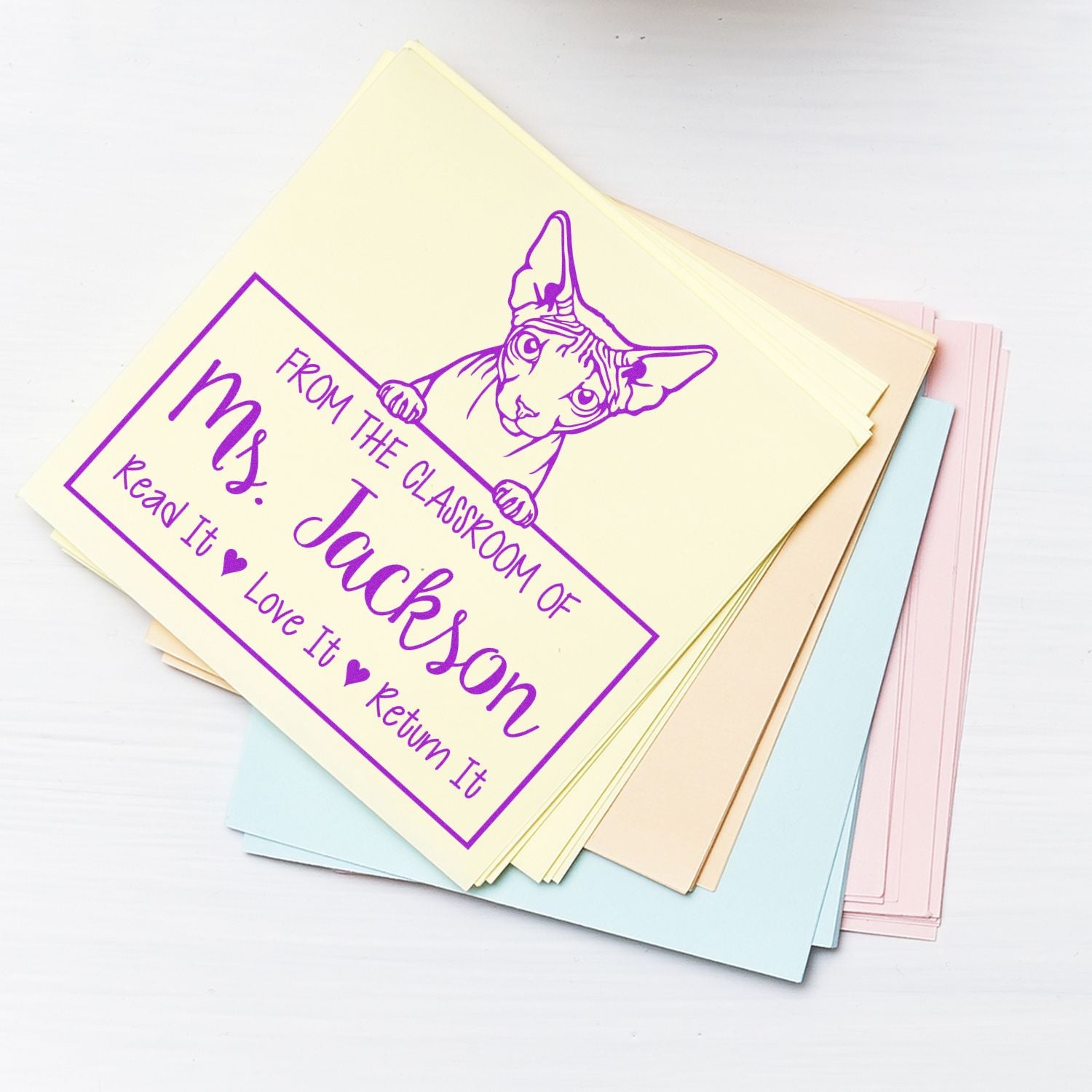 Don Sphynx Cat-Themed Learning Enthusiast Stamper - Engineer Seal Stamps