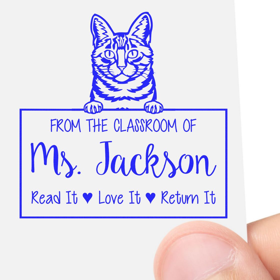 Dragon Li Cat-Themed Read It Love It Return It Stamp - Engineer Seal Stamps