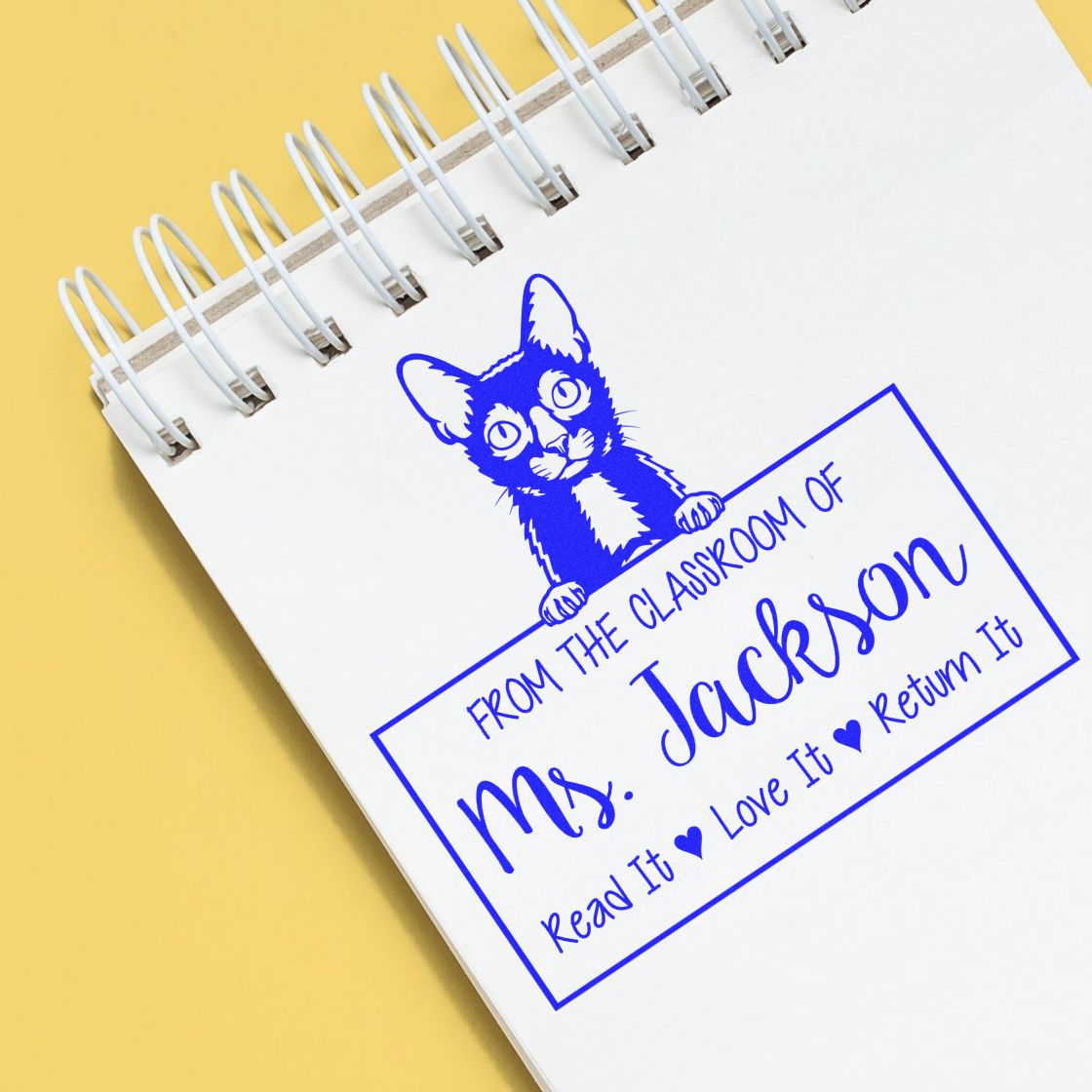 Customized Classroom Tools Stamp with Lykoi Cat - Engineer Seal Stamps