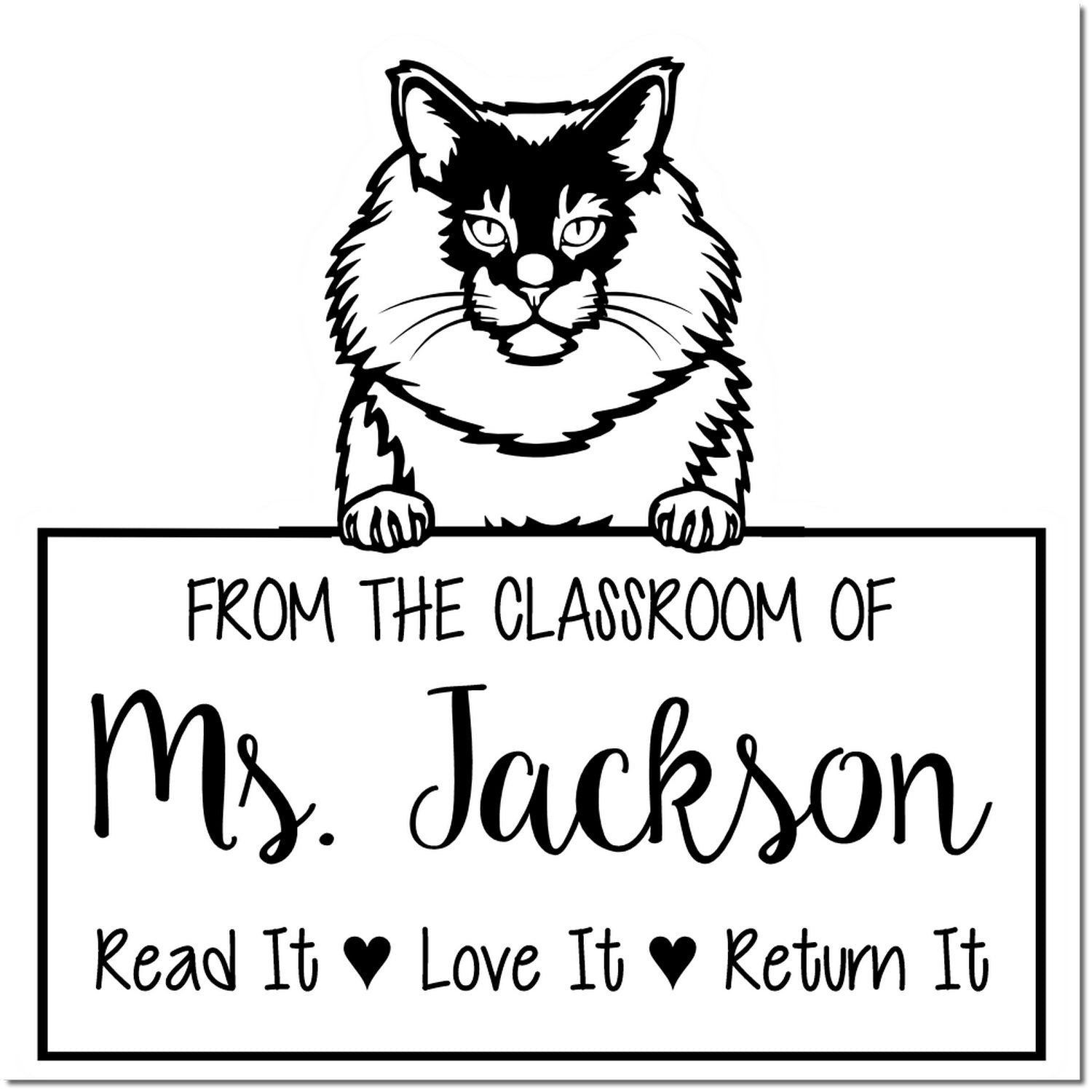 Maine Coon Cat-Themed Classroom Of Stamp - Engineer Seal Stamps