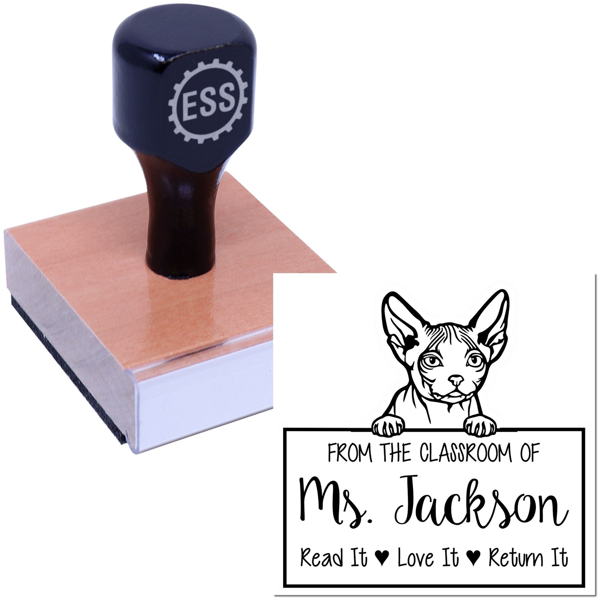 Minskin Cat-Themed Read It Love It Return It For Kids Stamper - Engineer Seal Stamps