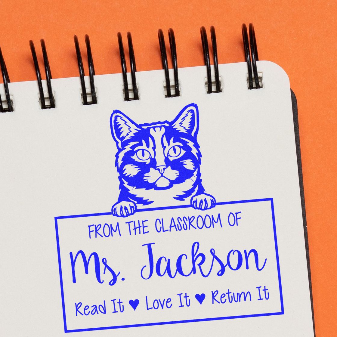 Customized For Classroom Use Stamp with Munchkin Cat - Engineer Seal Stamps