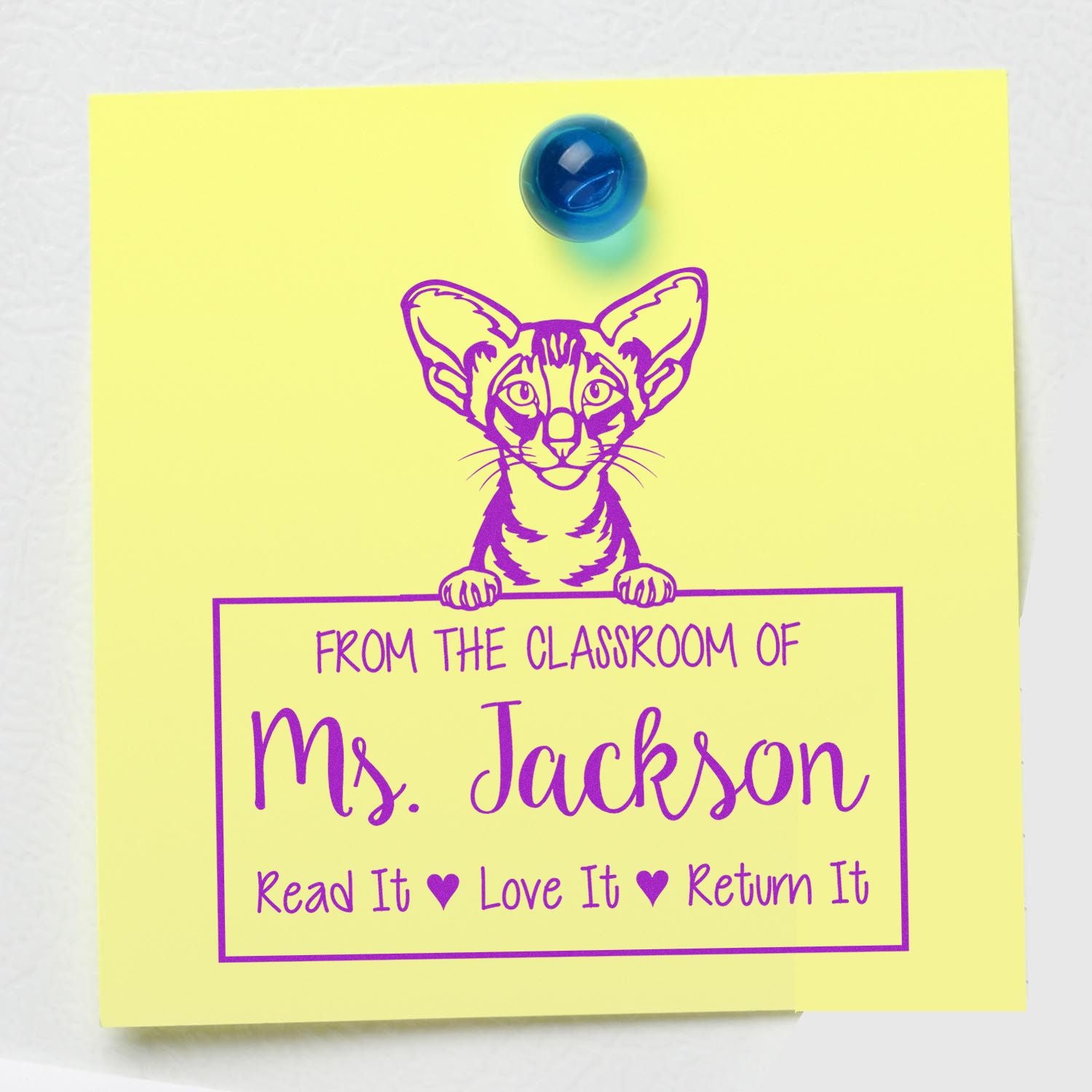 Oriental Shorthair Cat Customized Reading Stamp - Engineer Seal Stamps