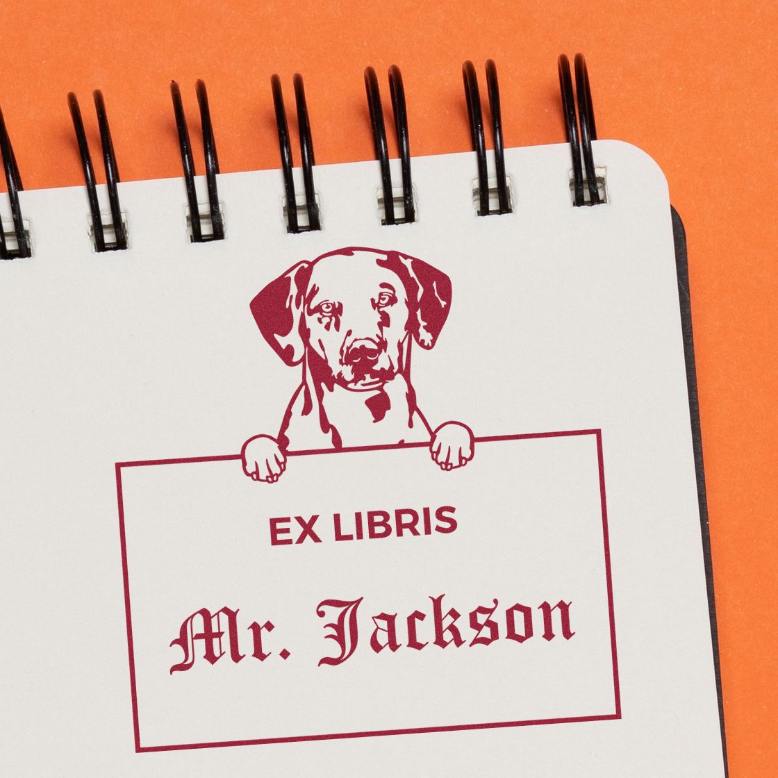 Dalmatian Personalized Dog Ex Libris Bookplate Stamp