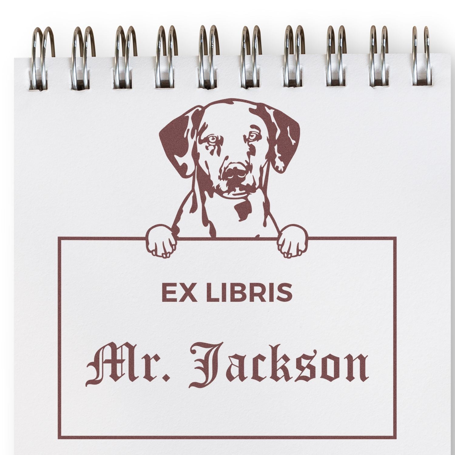 Dalmatian Custom Puppy Book Ex Libris Stamp - Engineer Seal Stamps