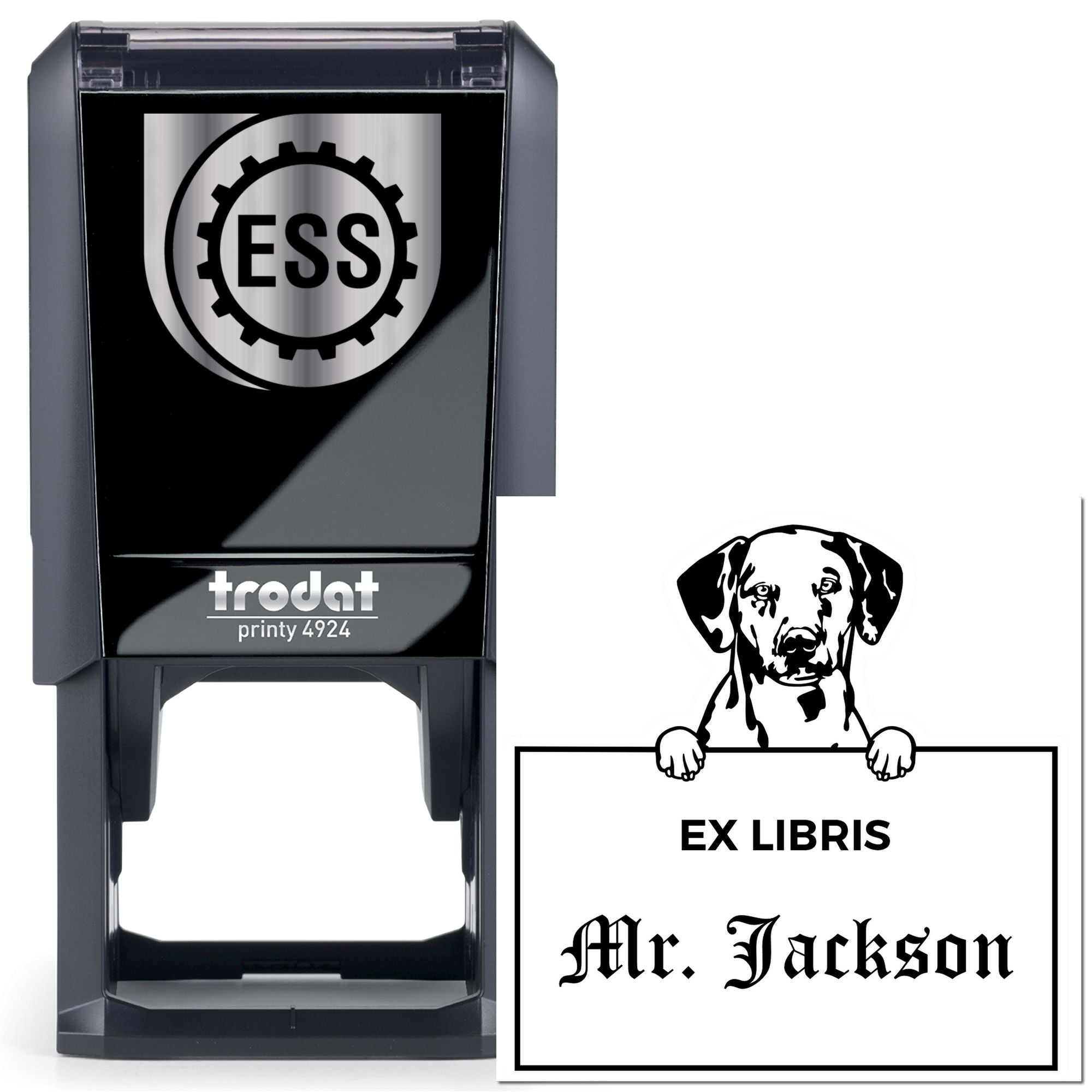Dalmatian Custom Puppy Book Ex Libris Stamp - Engineer Seal Stamps