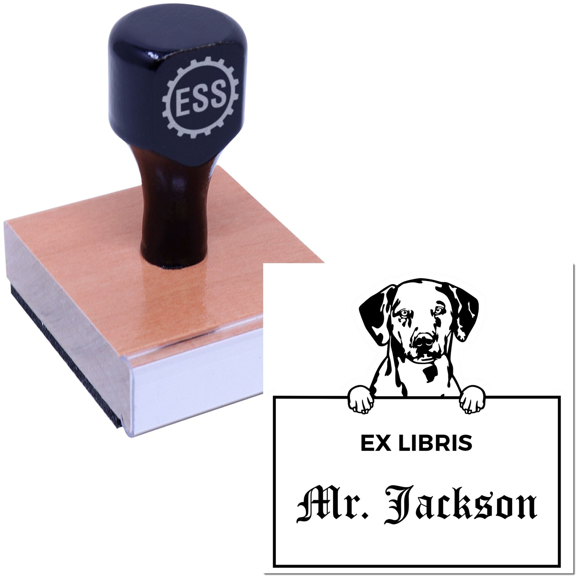 Dalmatian Personalized Dog Ex Libris Bookplate Stamp