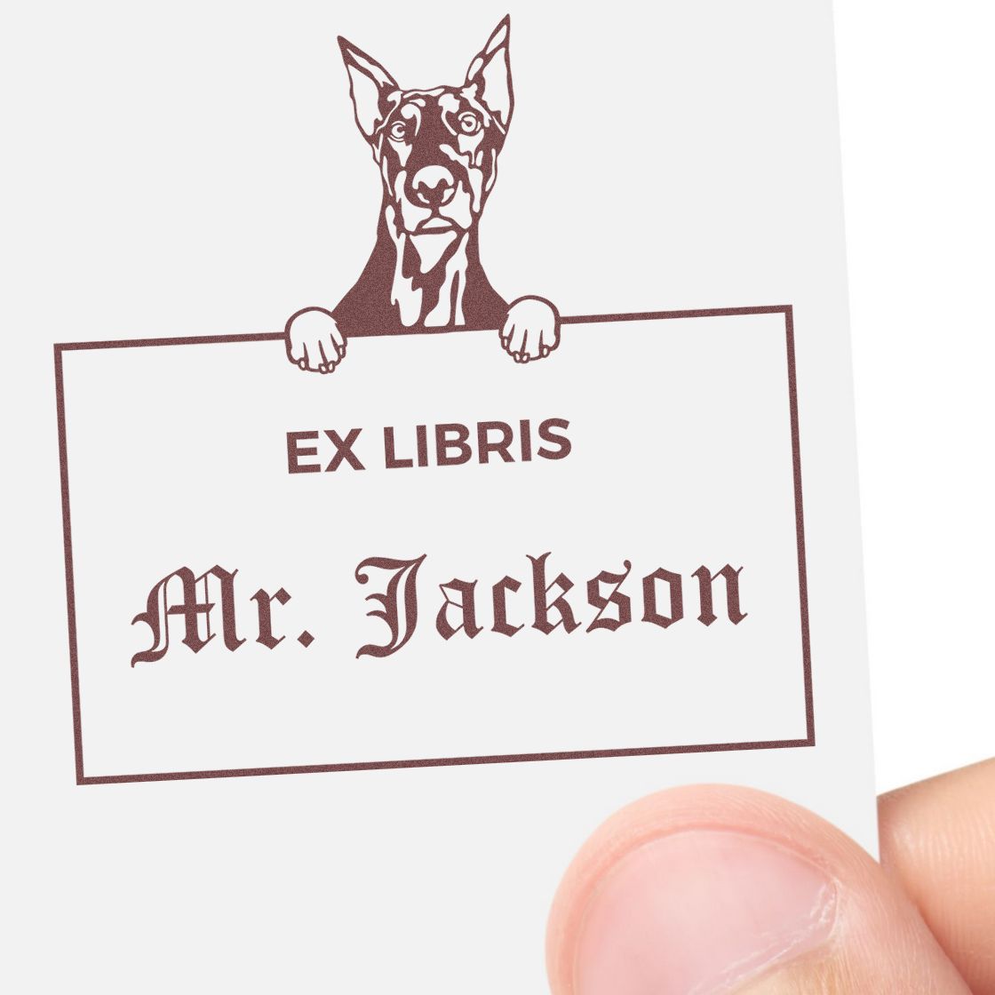Doberman Custom ExLibris Stamp - Engineer Seal Stamps