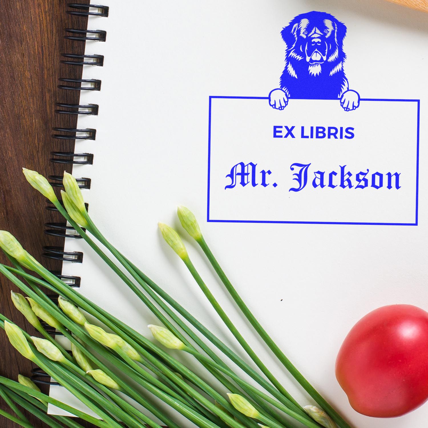 Personalizable Ex Libris Library Stamp with Newfoundland - Engineer Seal Stamps