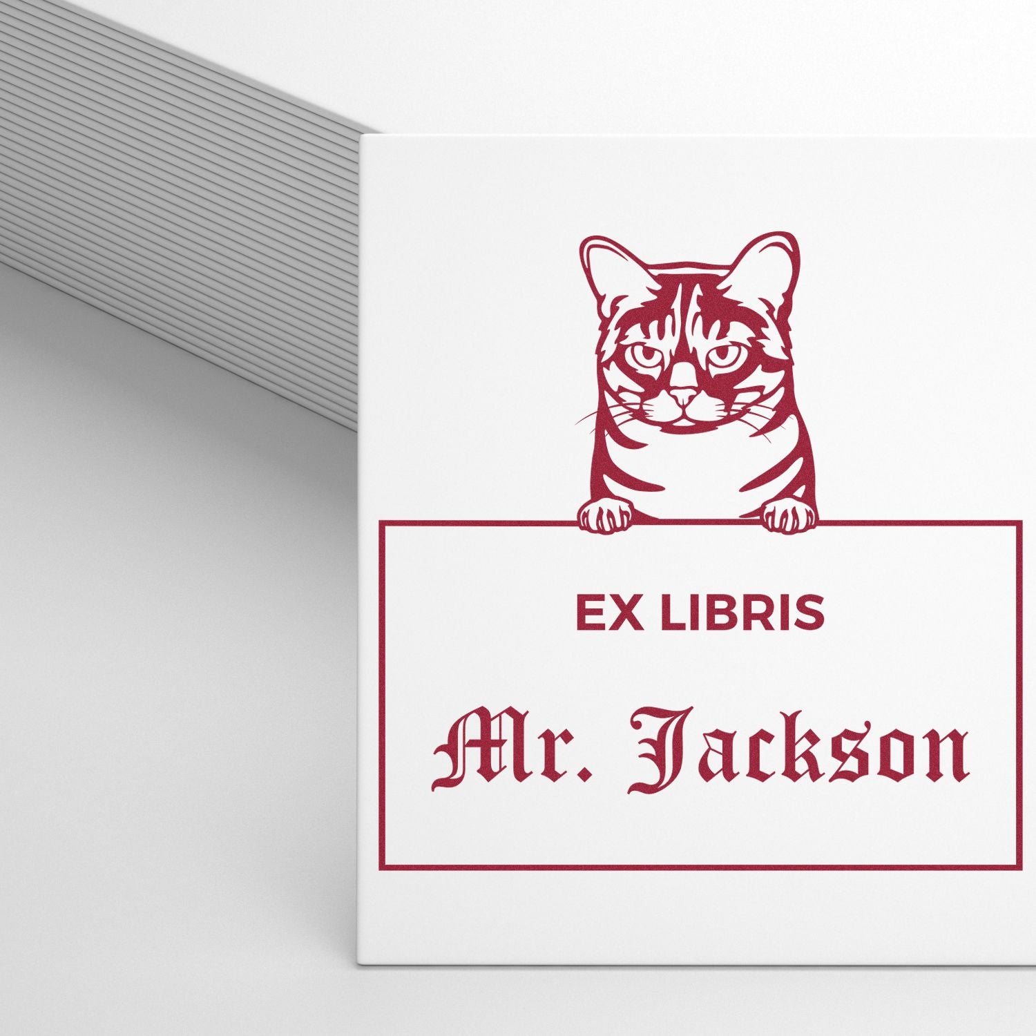 Australian Mist Cat Custom Ex Libris Custom Book Stamp - Engineer Seal Stamps