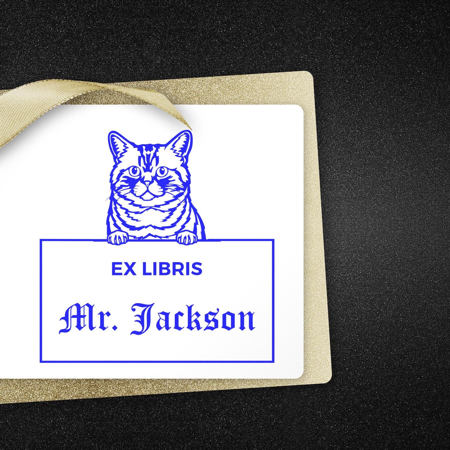 Self-Inking Brazilian Shorthair Custom-Made Cat-Themed Ex Libris Book Ownership Stamp - Engineer Seal Stamps