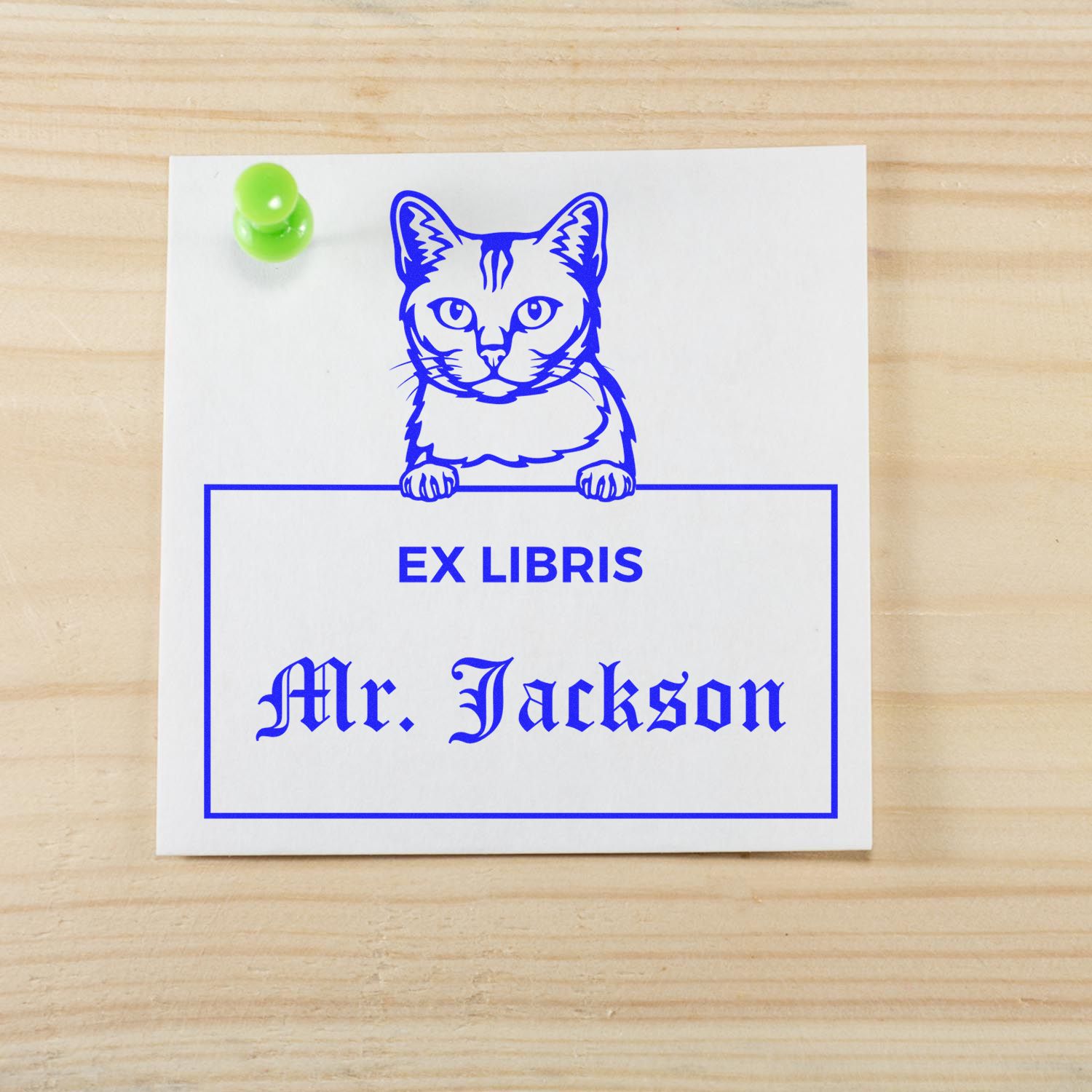 Burmilla Personalized Pet Themed Book Ex Libris Stamp - Engineer Seal Stamps