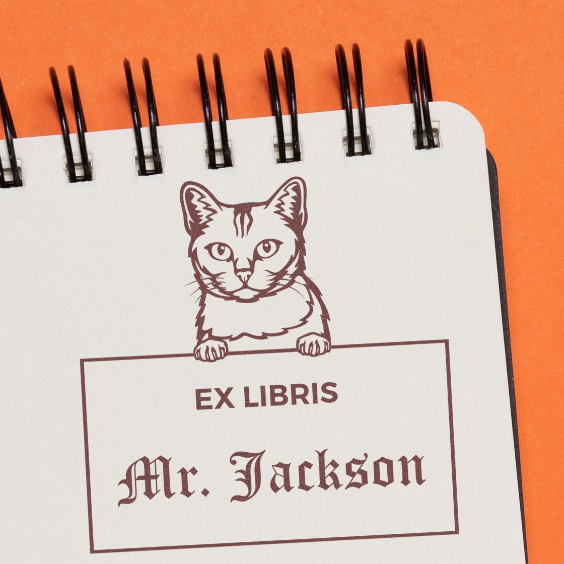 Burmilla Cat Custom ExLibris Stamper - Engineer Seal Stamps