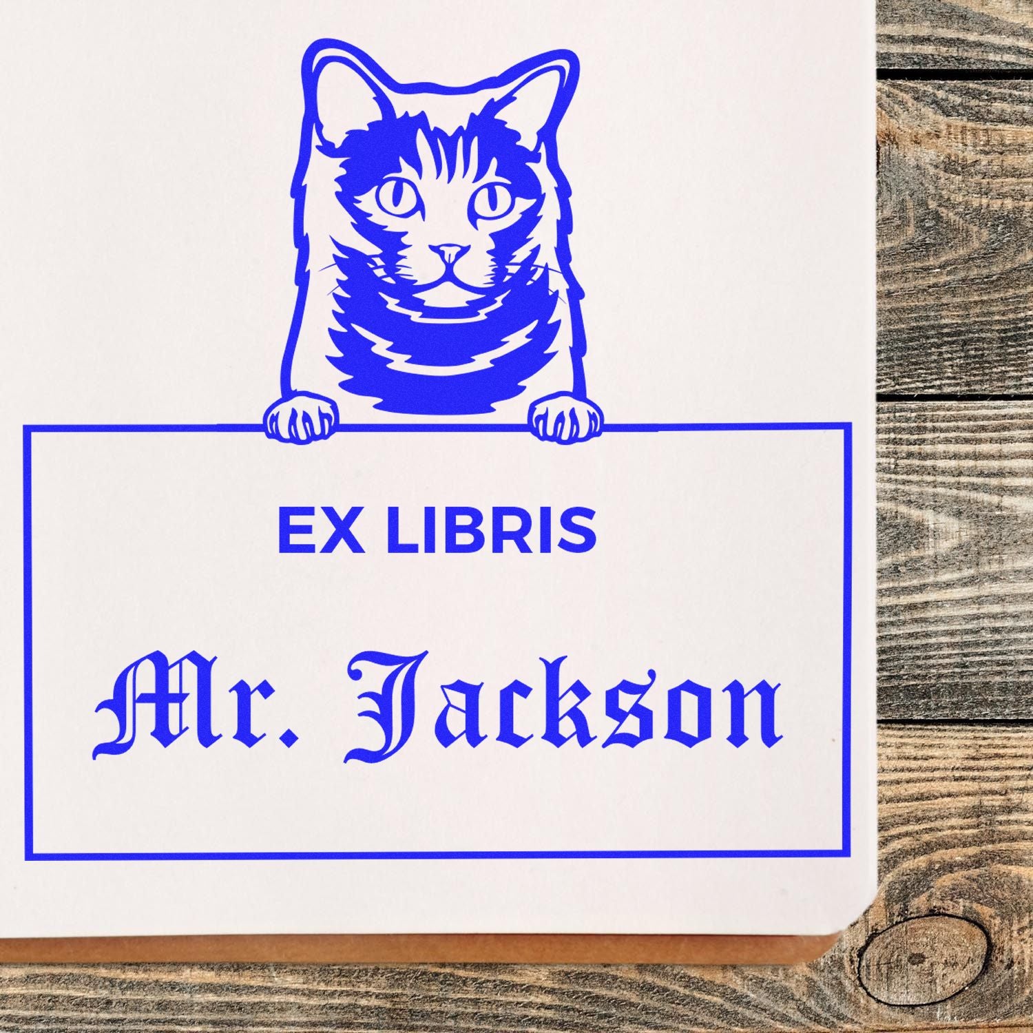 Chartreux Cat Customized Ex Libris Stamper - Engineer Seal Stamps