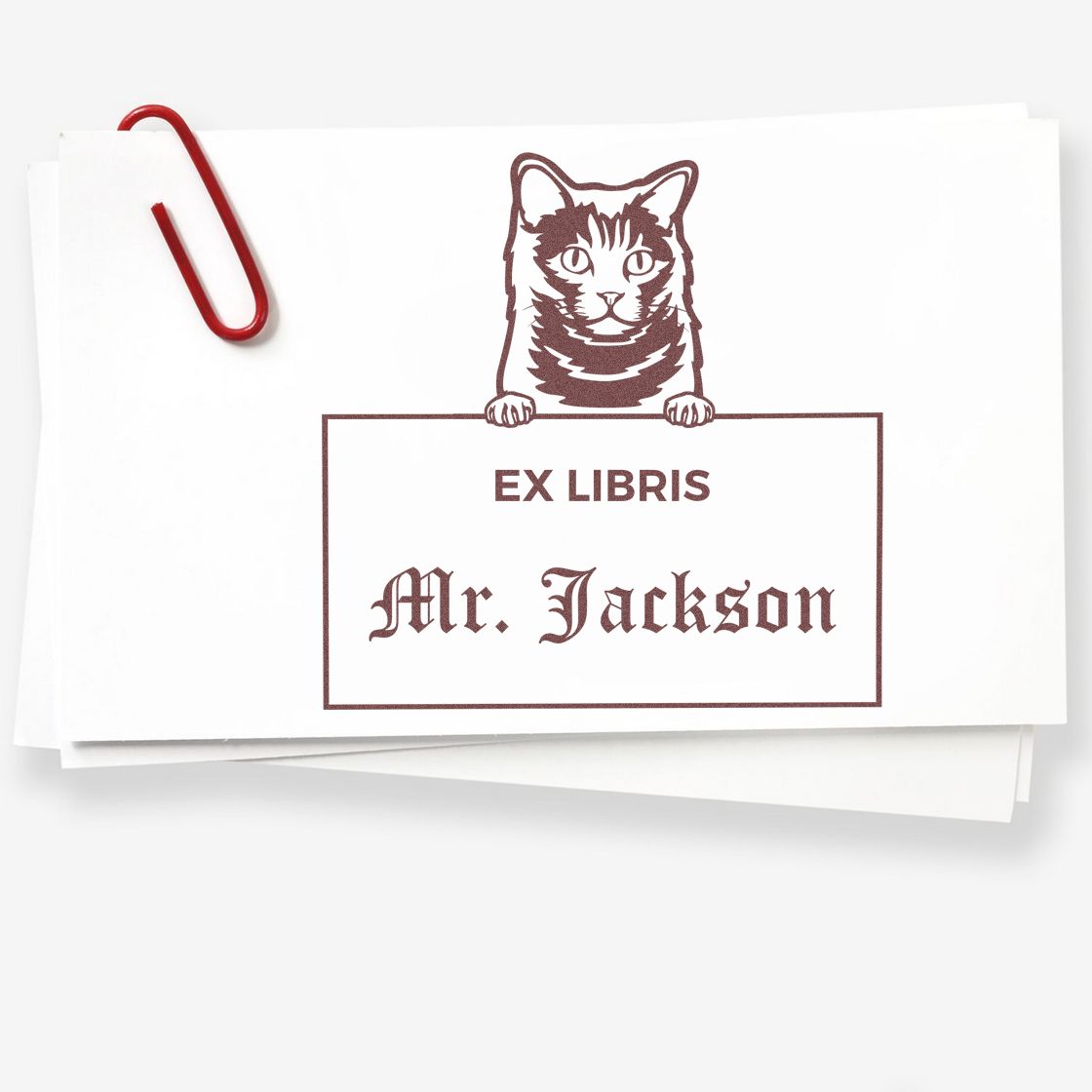Chartreux Cat Customized Ex Libris Stamper - Engineer Seal Stamps