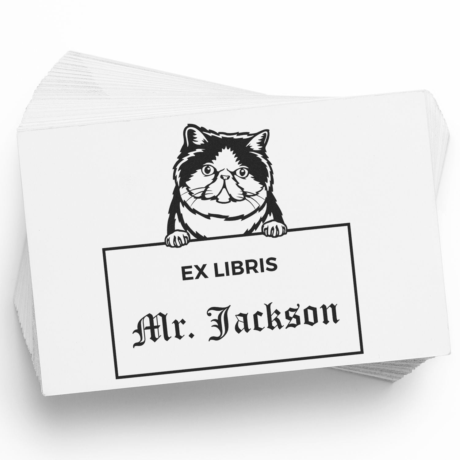 Self-Inking Exotic Shorthair Custom-Made Cat Ex Libris Library Stamp - Engineer Seal Stamps