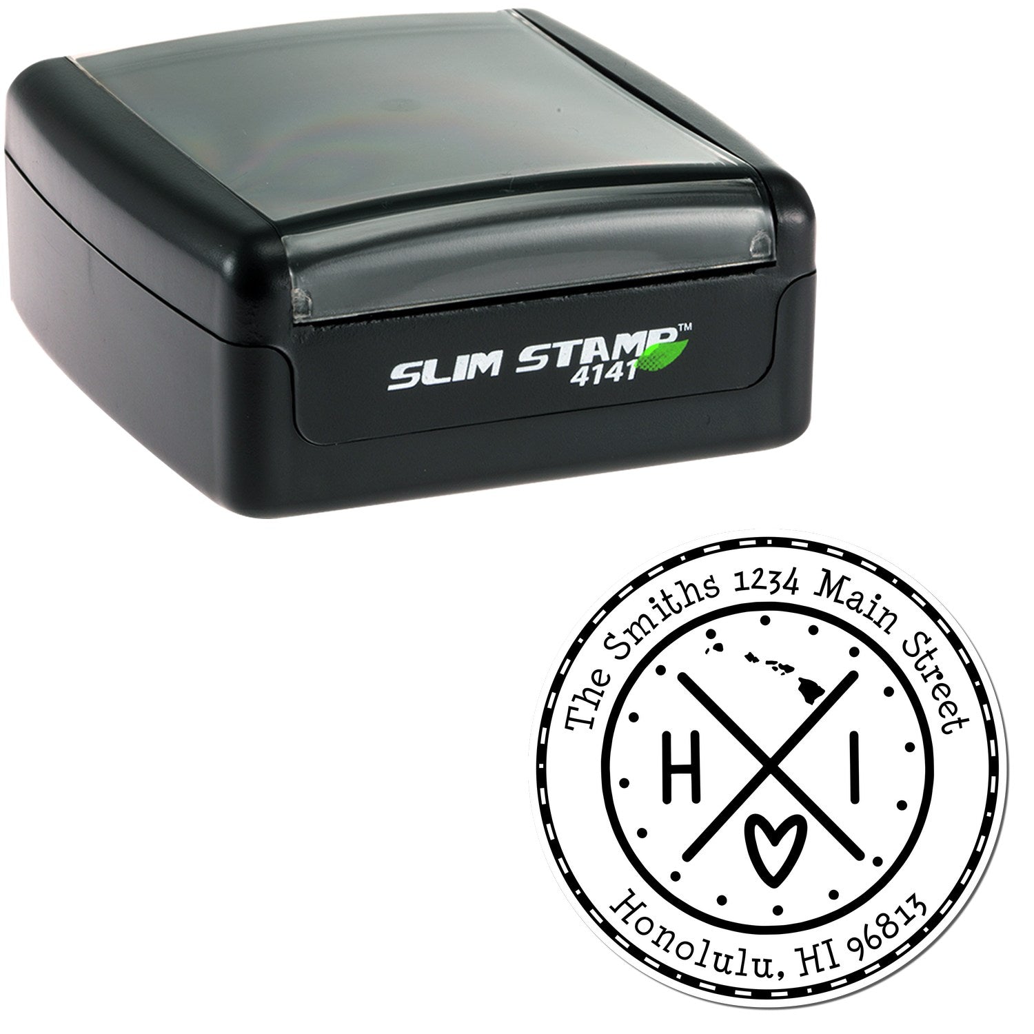Slim Hawaii State Cross Custom Home Address For Envelopes Stamp - Engineer Seal Stamps