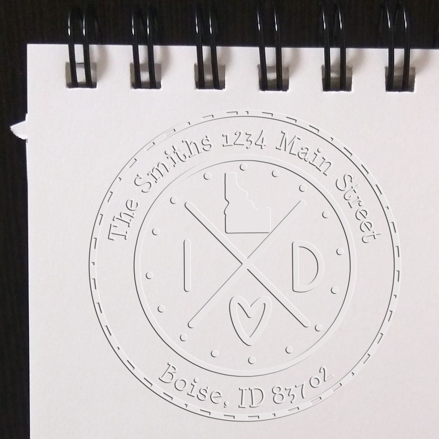 ID State Cross Handcrafted Return Embossed Seal - Engineer Seal Stamps