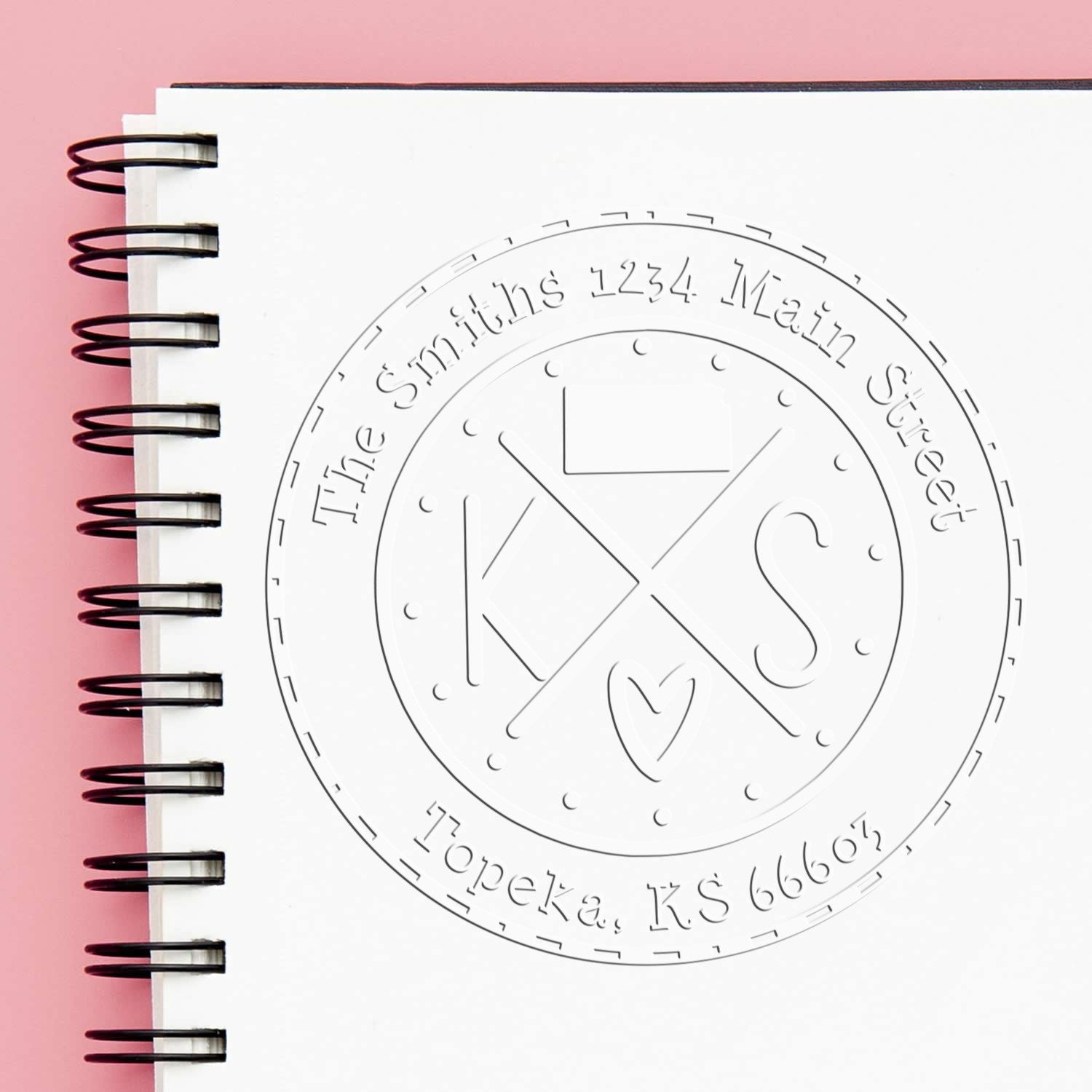 KS State Cross Handcrafted Return Embosser Seal Stamp - Engineer Seal Stamps