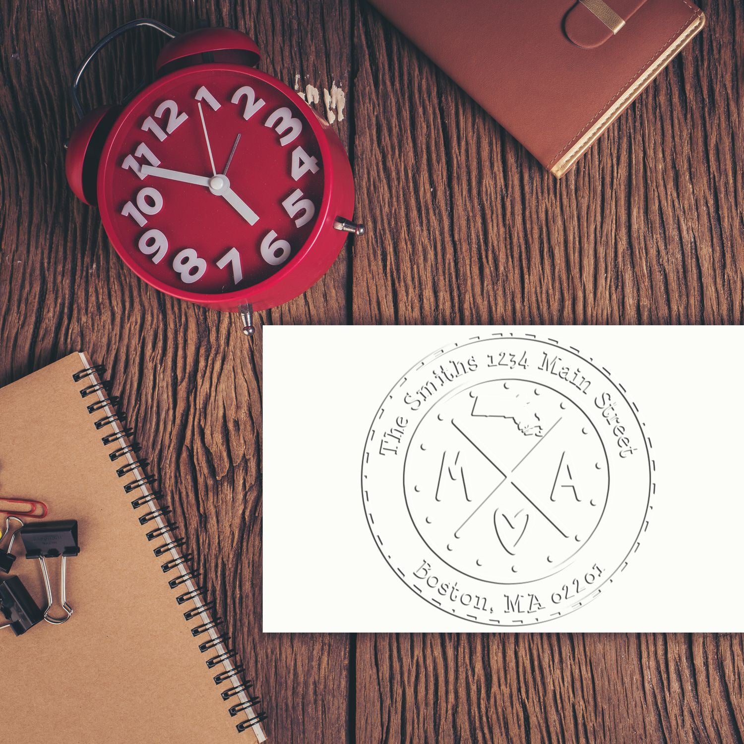 Soft MA Personalized Address Seal Stamp Embosser - Engineer Seal Stamps