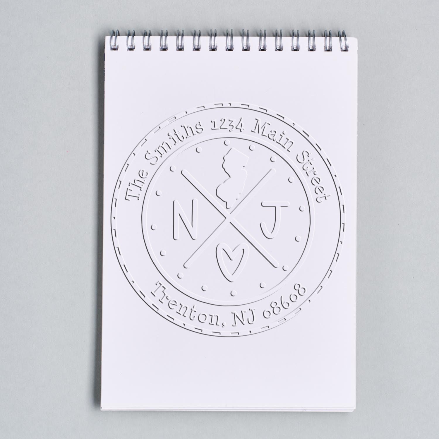 NJ State Cross Custom Mailing Seal Stamp - Engineer Seal Stamps