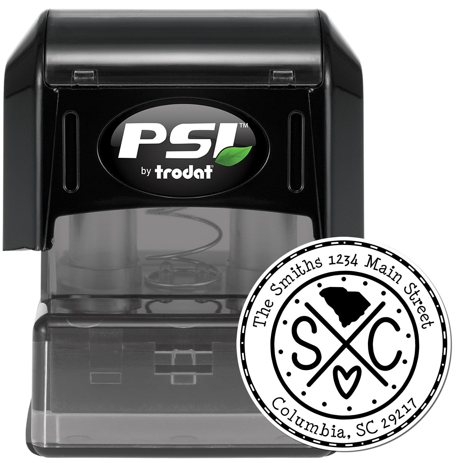 Round PSI South Carolina State Cross Customizable New Address Stamp - Engineer Seal Stamps