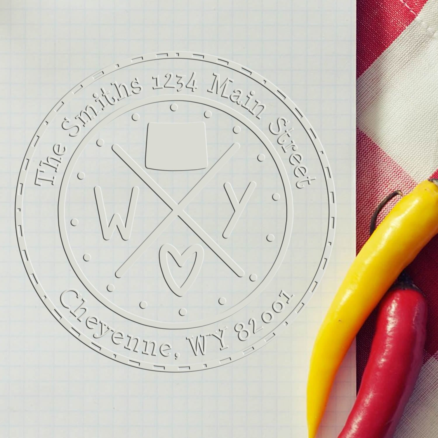 Soft WY Personalized Return Address Embosser Seal Stamp - Engineer Seal Stamps