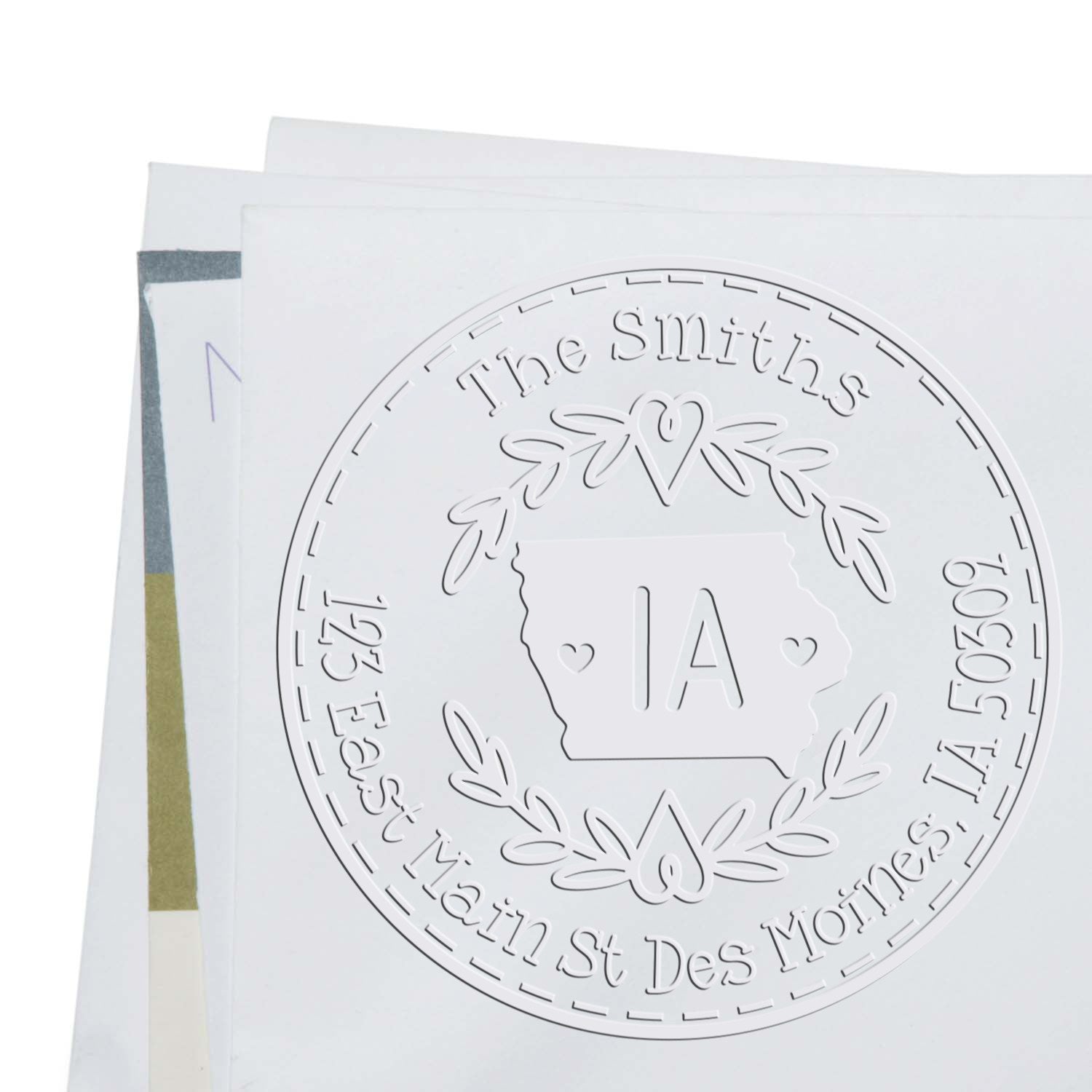 Soft Seal Personalized Mail Address Embosser Seal for IA