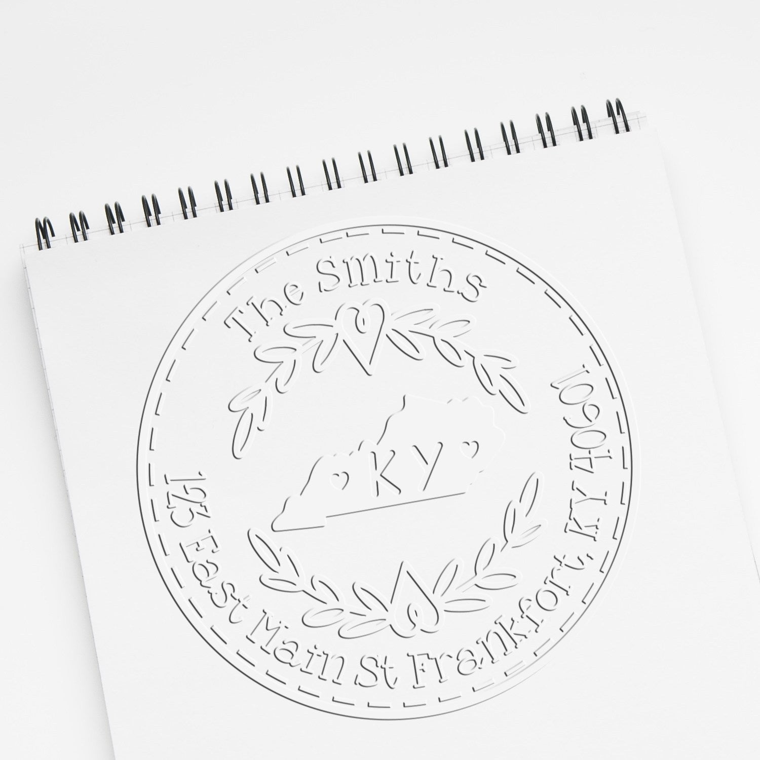 Soft Seal Personalized Mail Address Stamp Embosser for KY - Engineer Seal Stamps