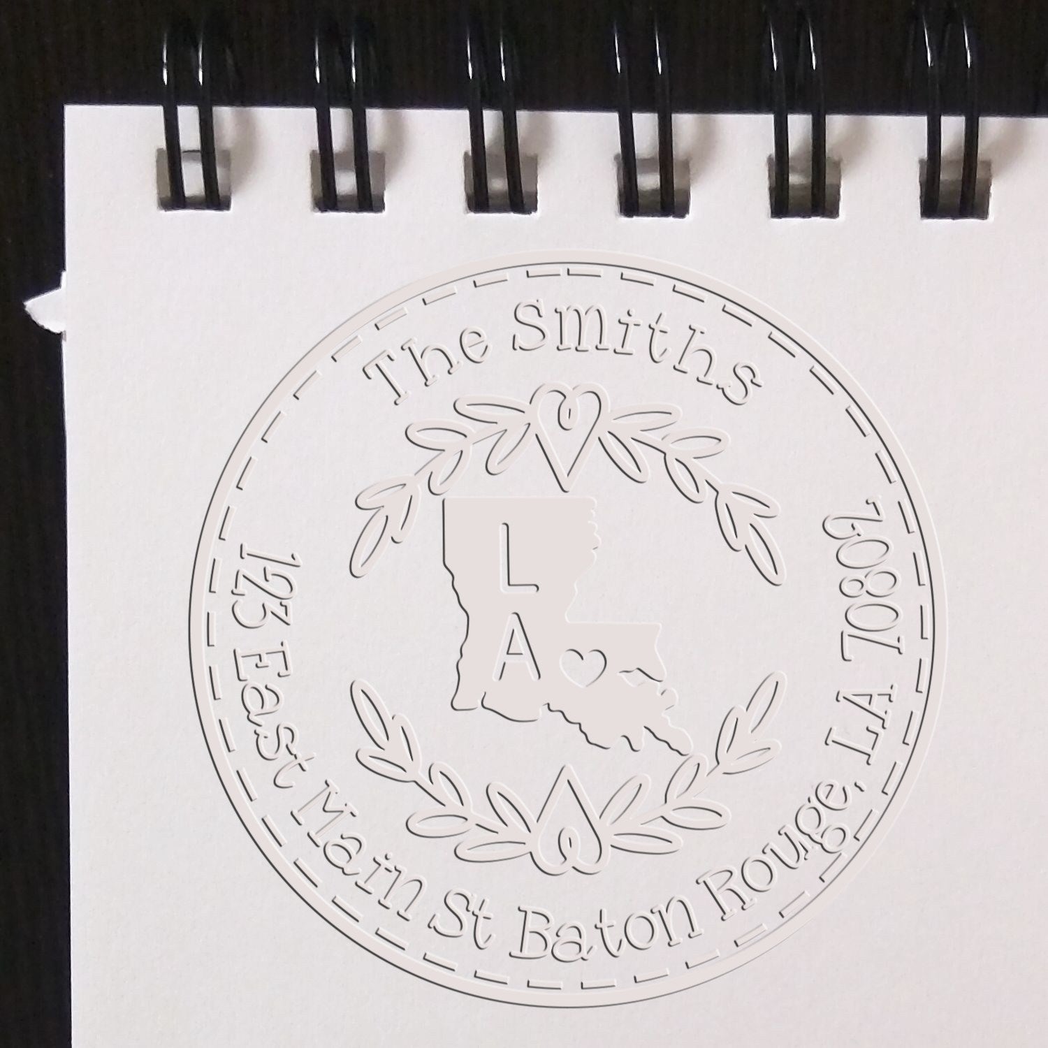 Soft Seal Personalized Mail Address Seal Stamp Embosser for LA - Engineer Seal Stamps