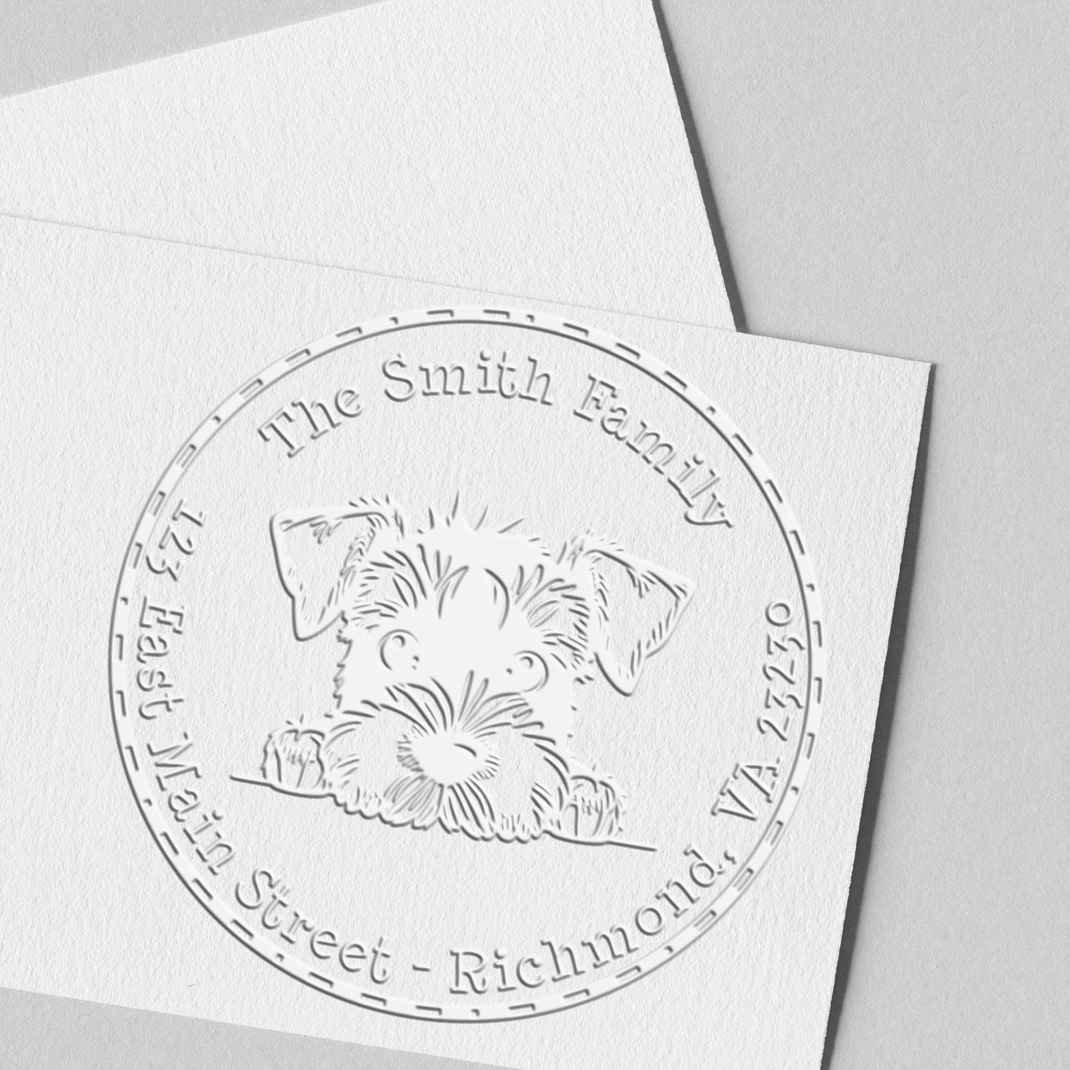 Hybrid Airedale Terrier Name and Address Embosser - Engineer Seal Stamps