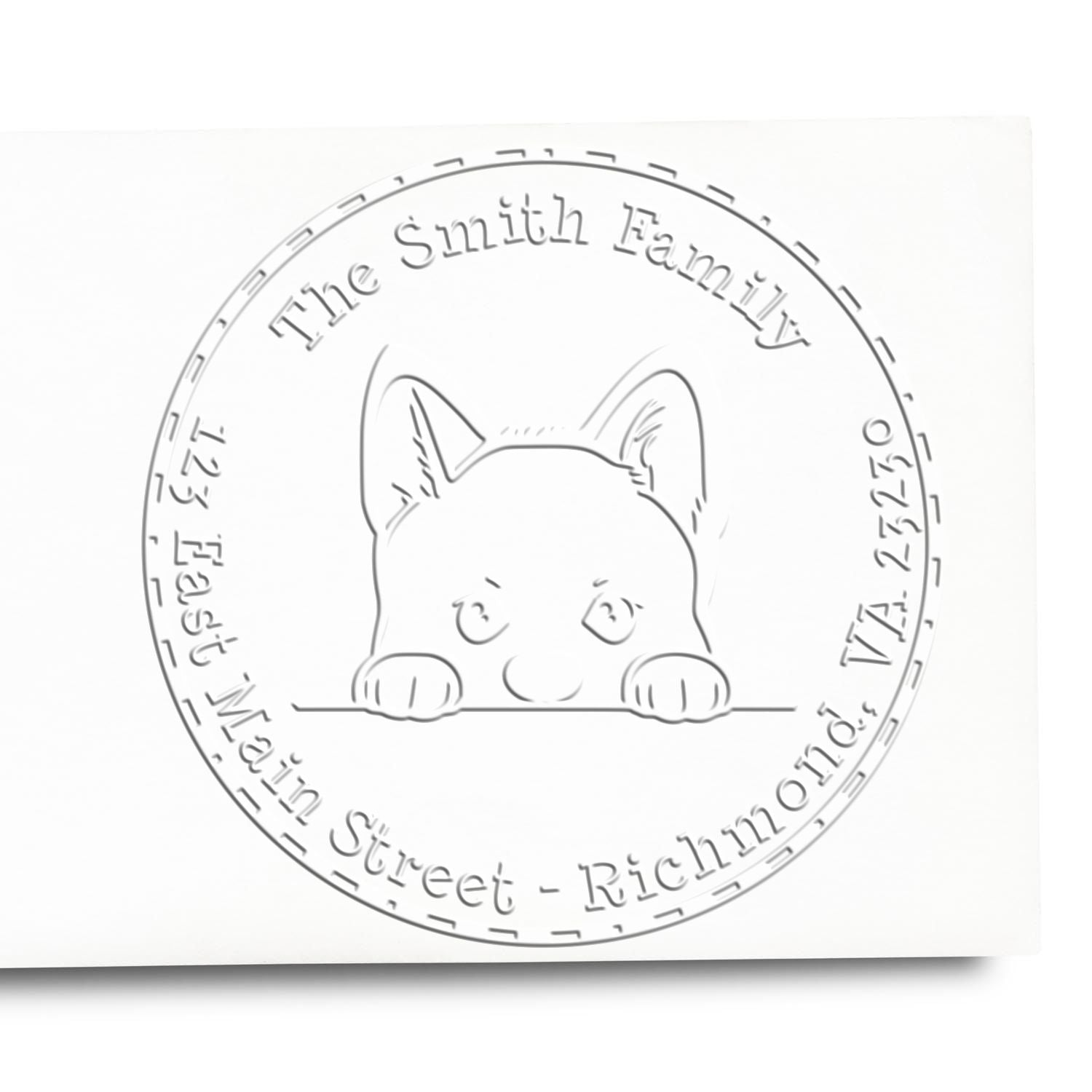 Hybrid Akita Name and Address Seal Embosser - Engineer Seal Stamps