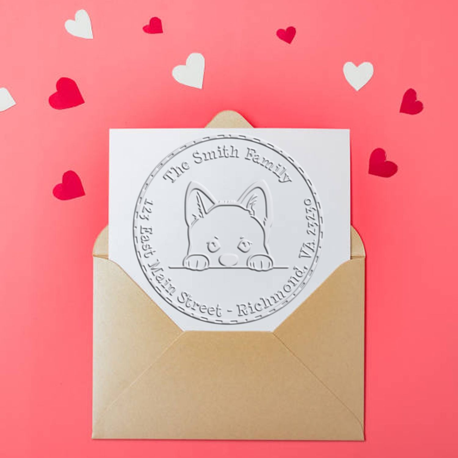 Soft Akita Customized Address Seal Embosser - Engineer Seal Stamps